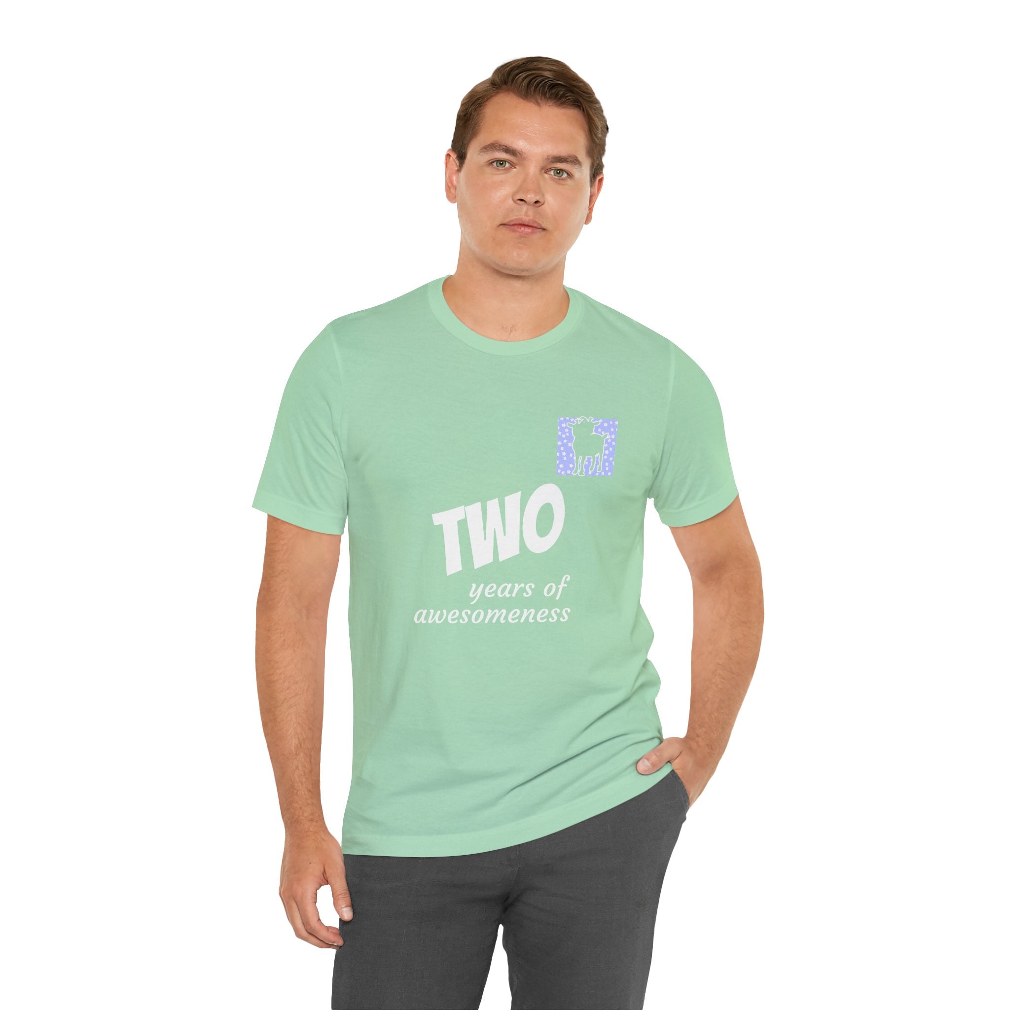 Custom T-Shirt - Double-Headed Goat Outline Graphic T-Shirt