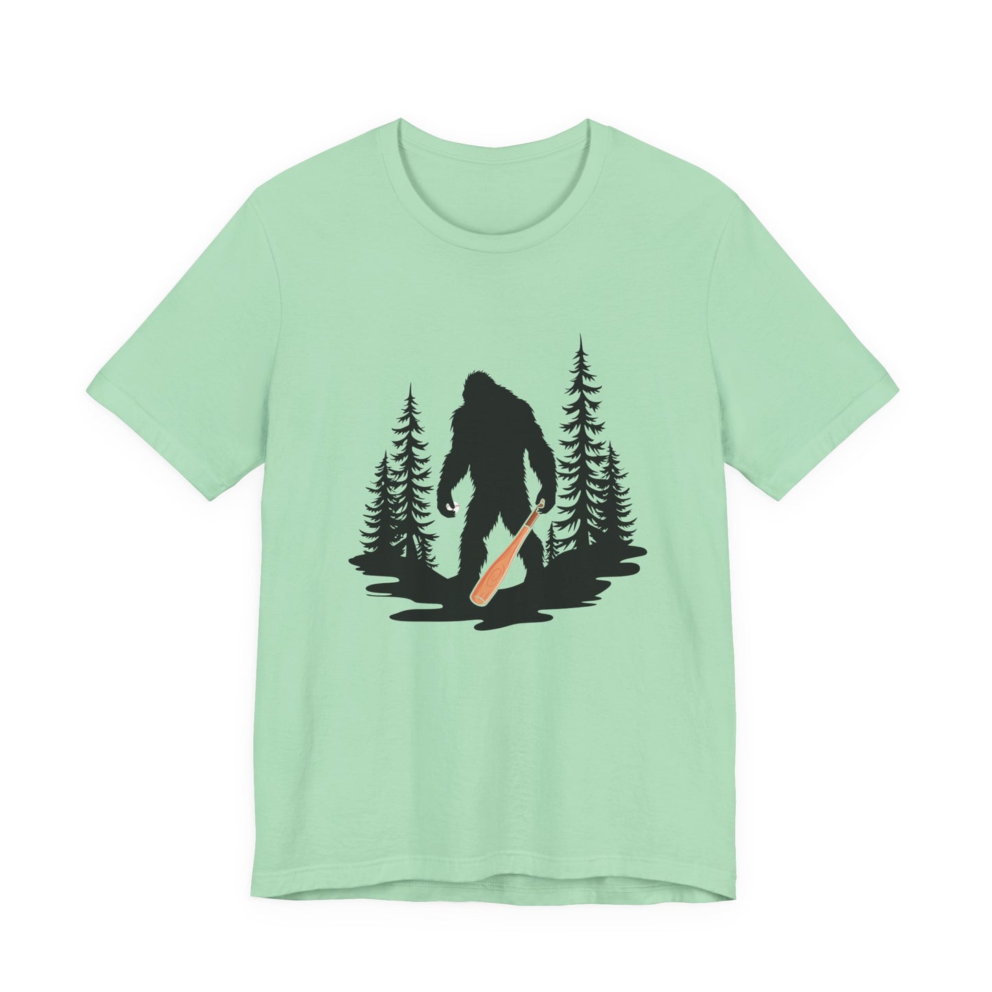 Big Foot Baseball Forest Adventure Tshirt Cryptid Sports Fan Design