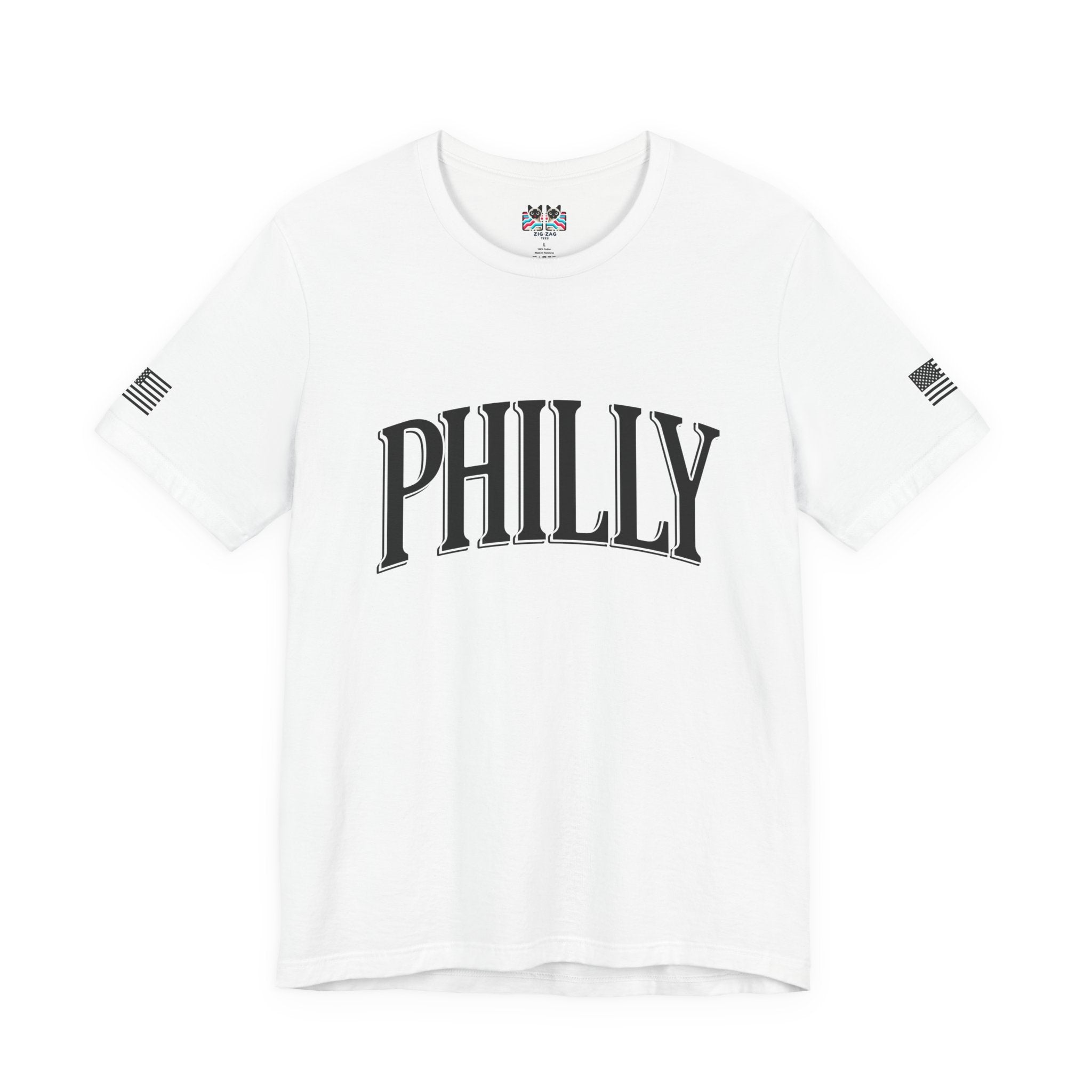Philly T-Shirt – Bold Arched Classic Black Typography Graphic Tee