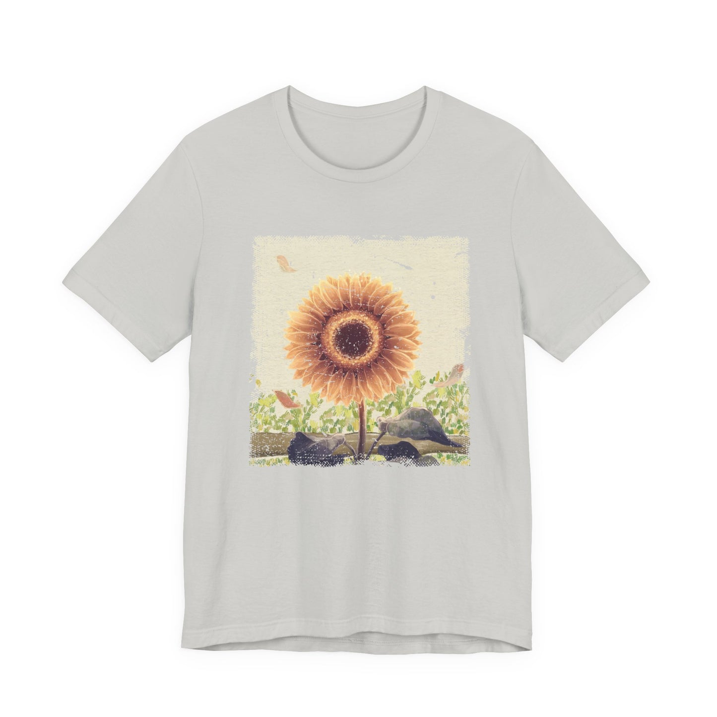 Bloom & Glow – Large Sunflower Painting Graphic T-Shirt