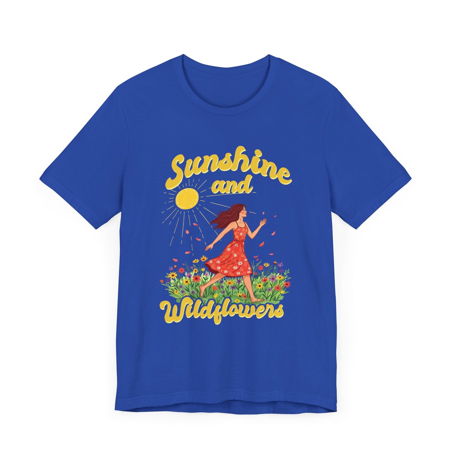Sunshine and Wildflowers Tee, Nature Mood Shirt, Earth Lover Top, Boho Bloom Graphic Tee, Spring Sunshine Gift Shirt