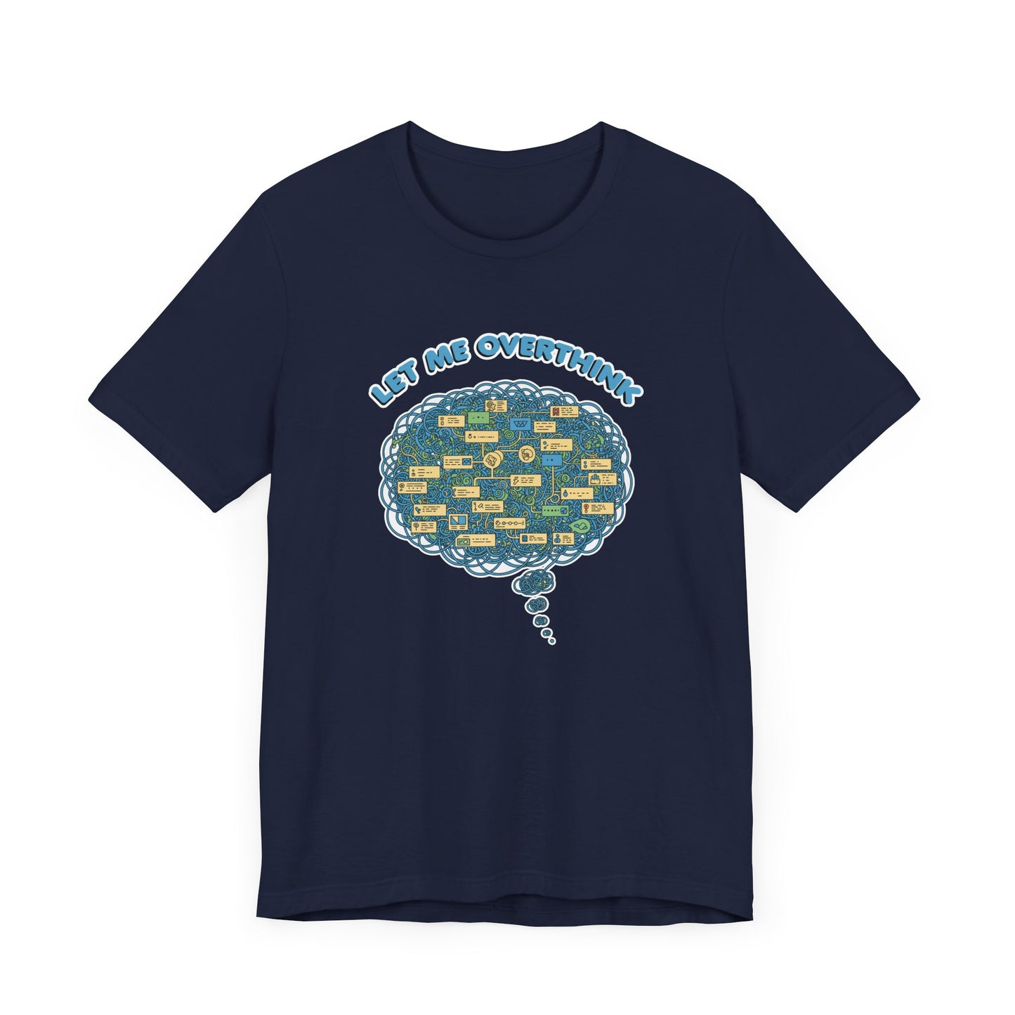 Let Me Overthink This Tee, Funny Anxiety Shirt, Spiraling Thoughts Graphic Tee, Relatable Mental Loop Top, Introvert Humor Gift