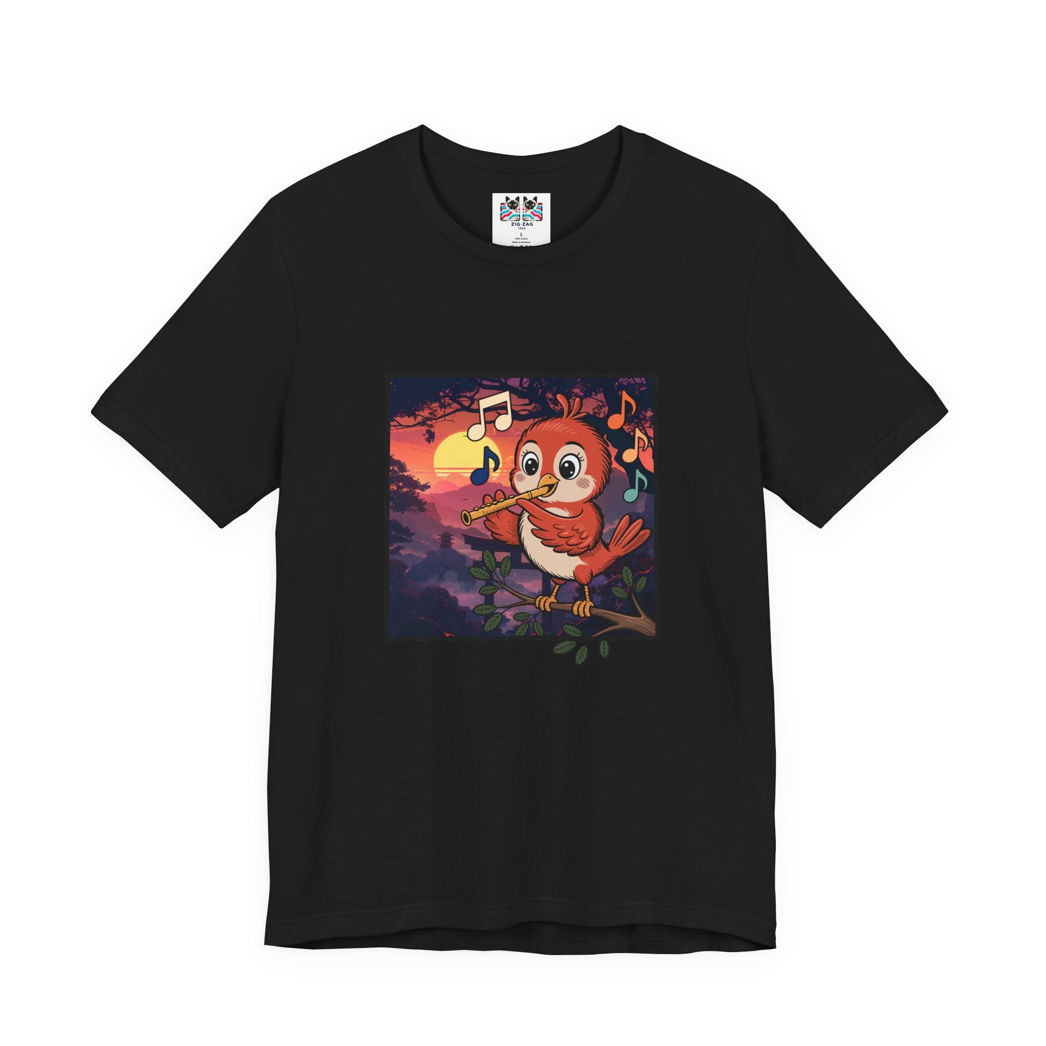 Bird Is Nature’s Flute Sunrise Music T-Shirt