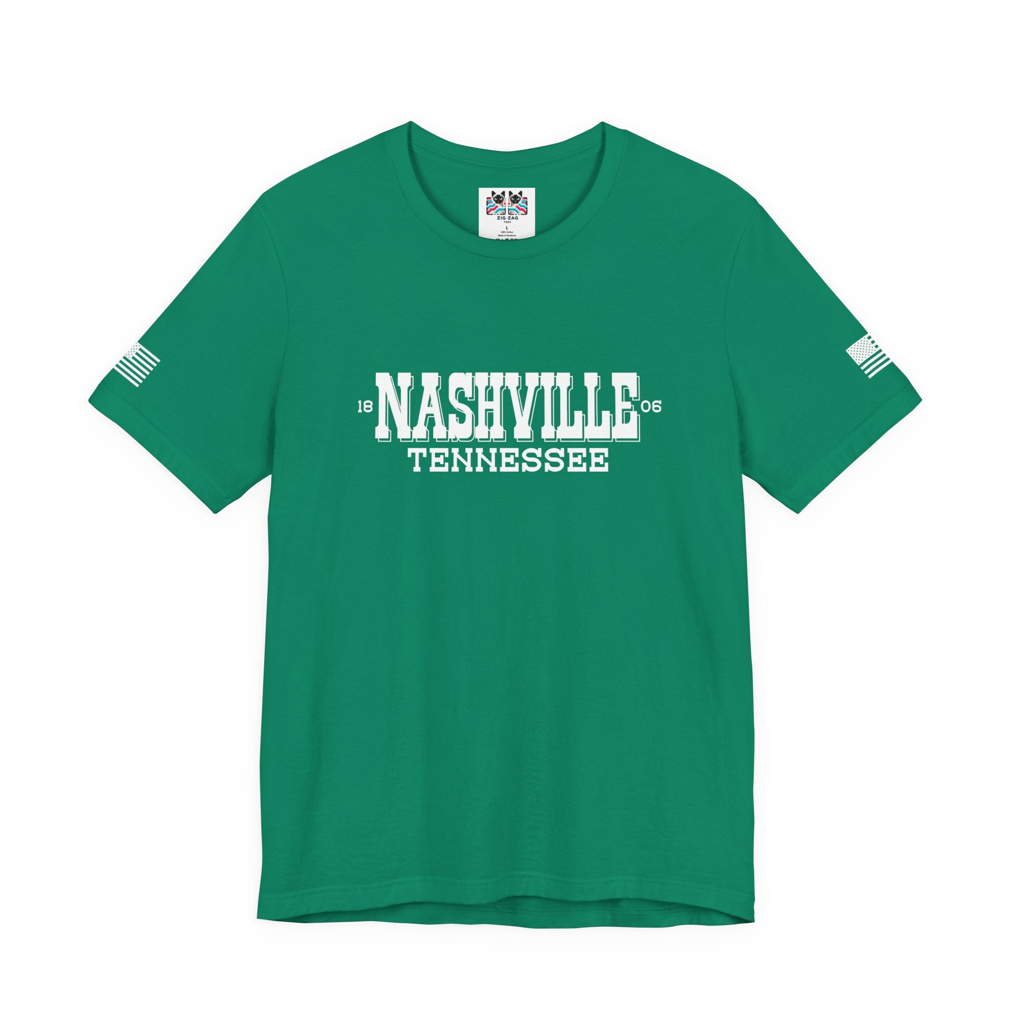 Nashville Tennessee 1806 T-Shirt – Bold Collegiate Varsity Typography Graphic Tee