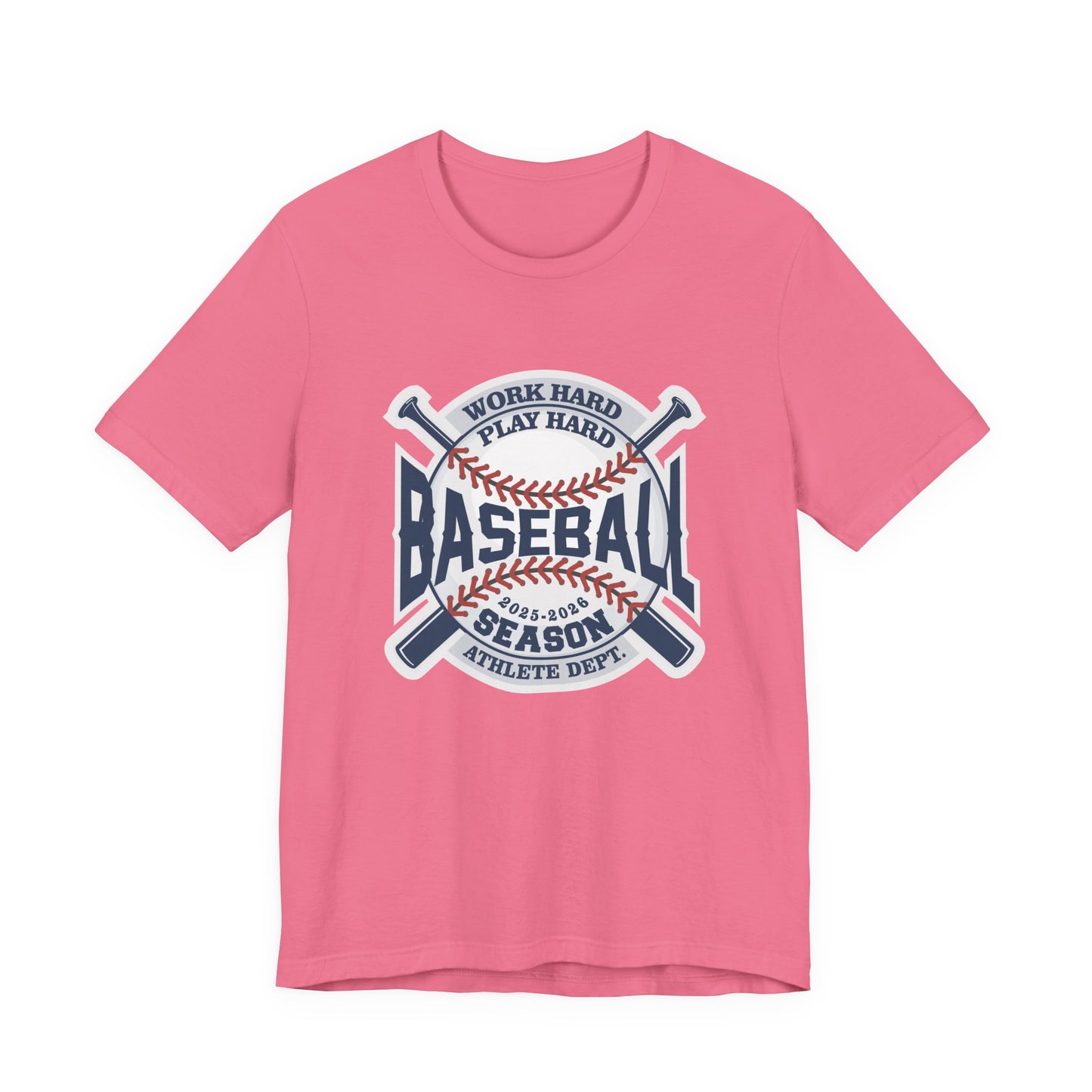 Baseball tshirt - Baseball Work Hard Play Harder Tshirt Large Baseball and Bat Graphic 2025-2026 Season