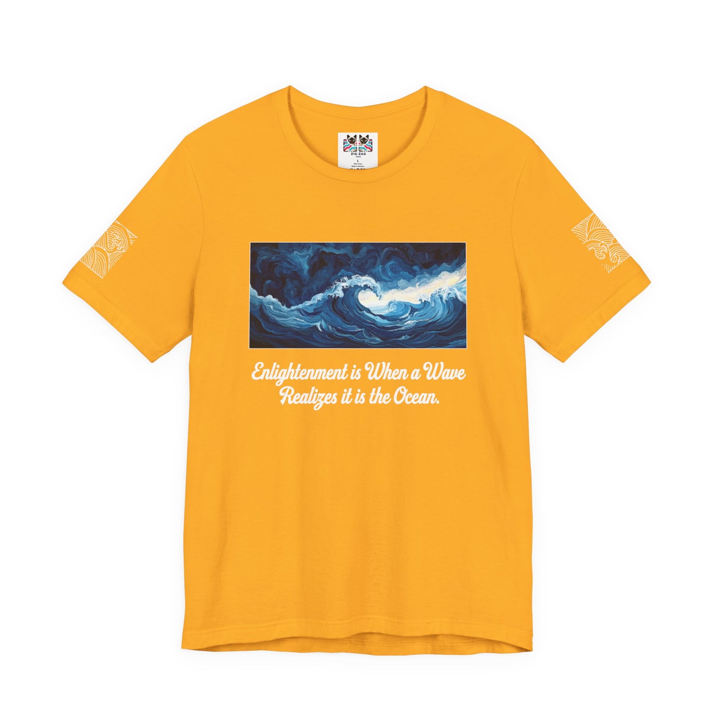 Enlightenment Is When a Wave Realizes It Is the Ocean T-Shirt – Spiritual Awakening Quote Graphic Tee