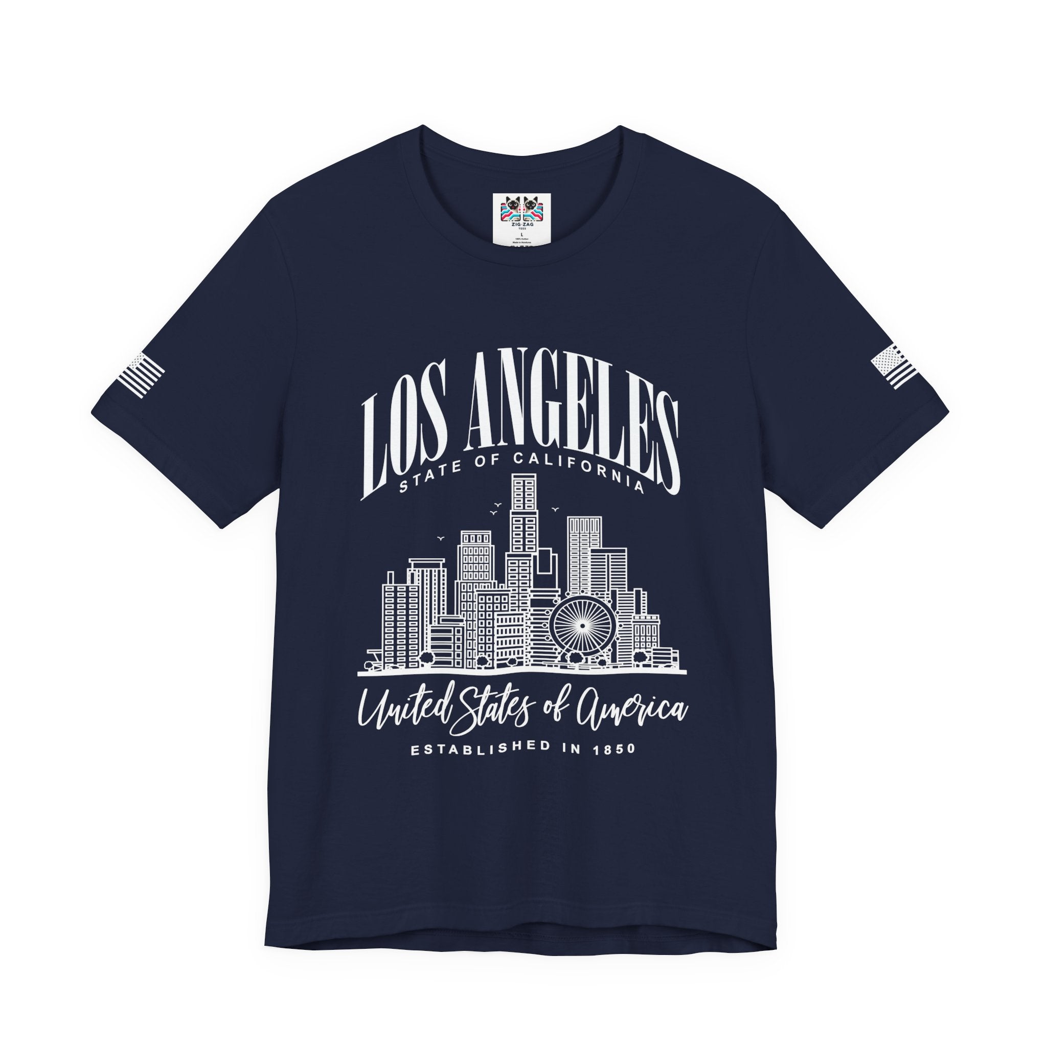 Los Angeles State of California T-Shirt – Skyline United States of America EST 1850 Tee