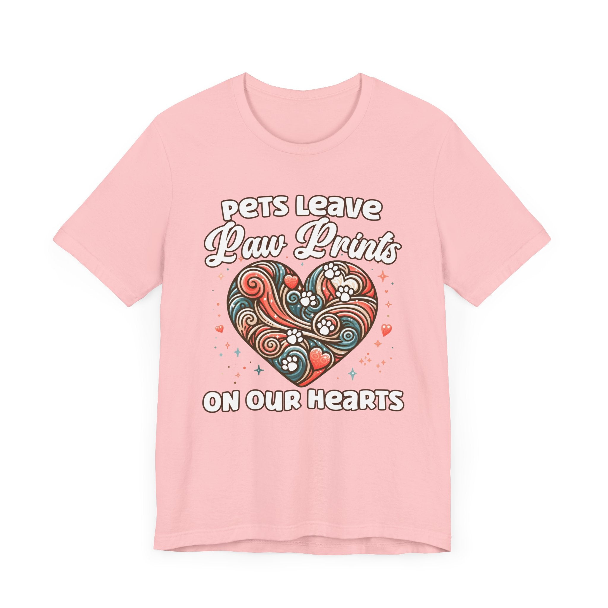 Pets Leave Paw Prints on Our Hearts | Abstract Heart Graphic T-Shirt