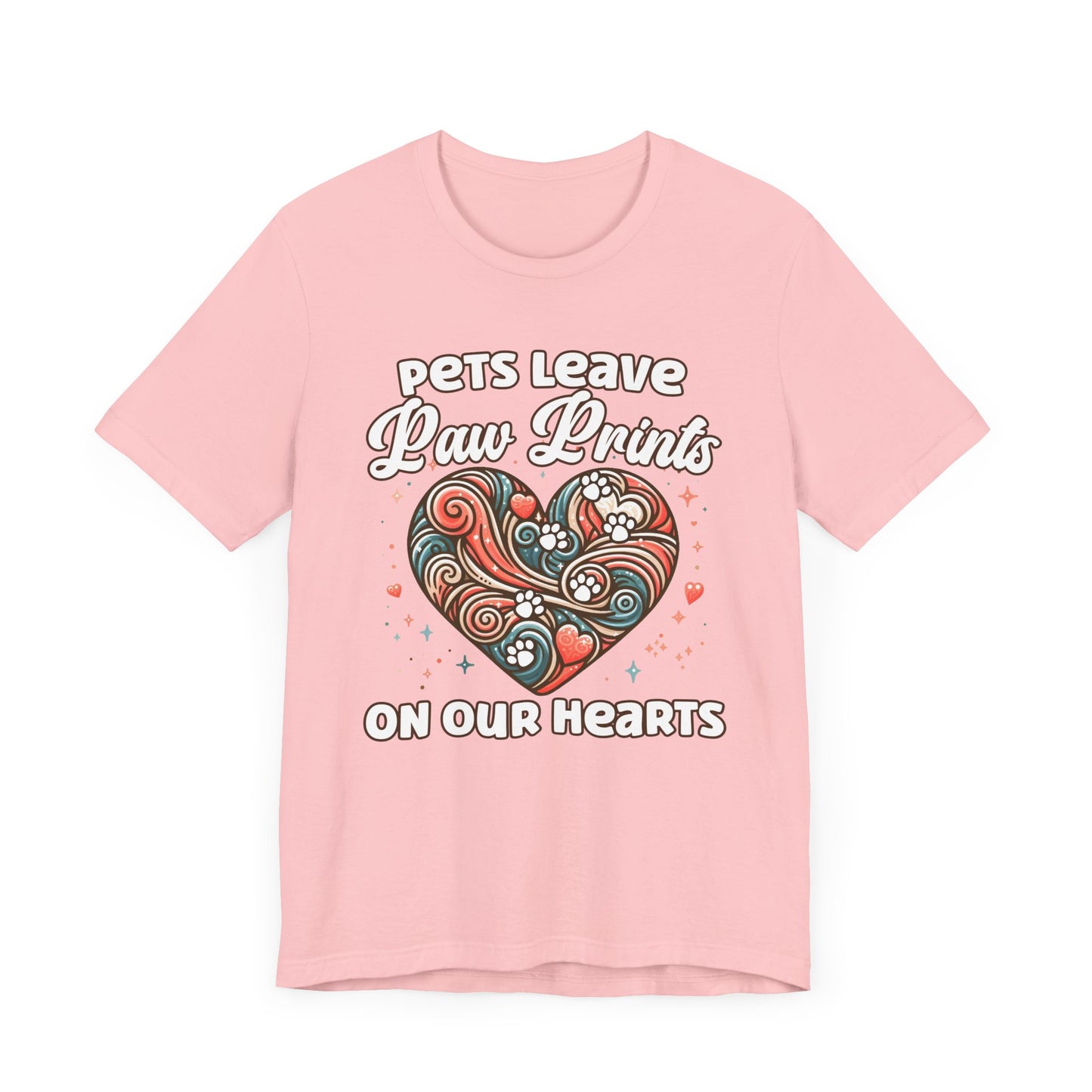 Pets Leave Paw Prints on Our Hearts | Abstract Heart Graphic T-Shirt