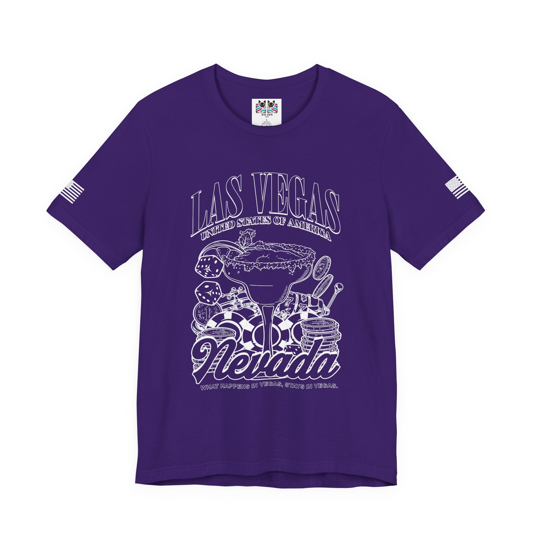 Las Vegas Nevada USA T-Shirt – Casino Cocktail Dice Chips Graphic Tee