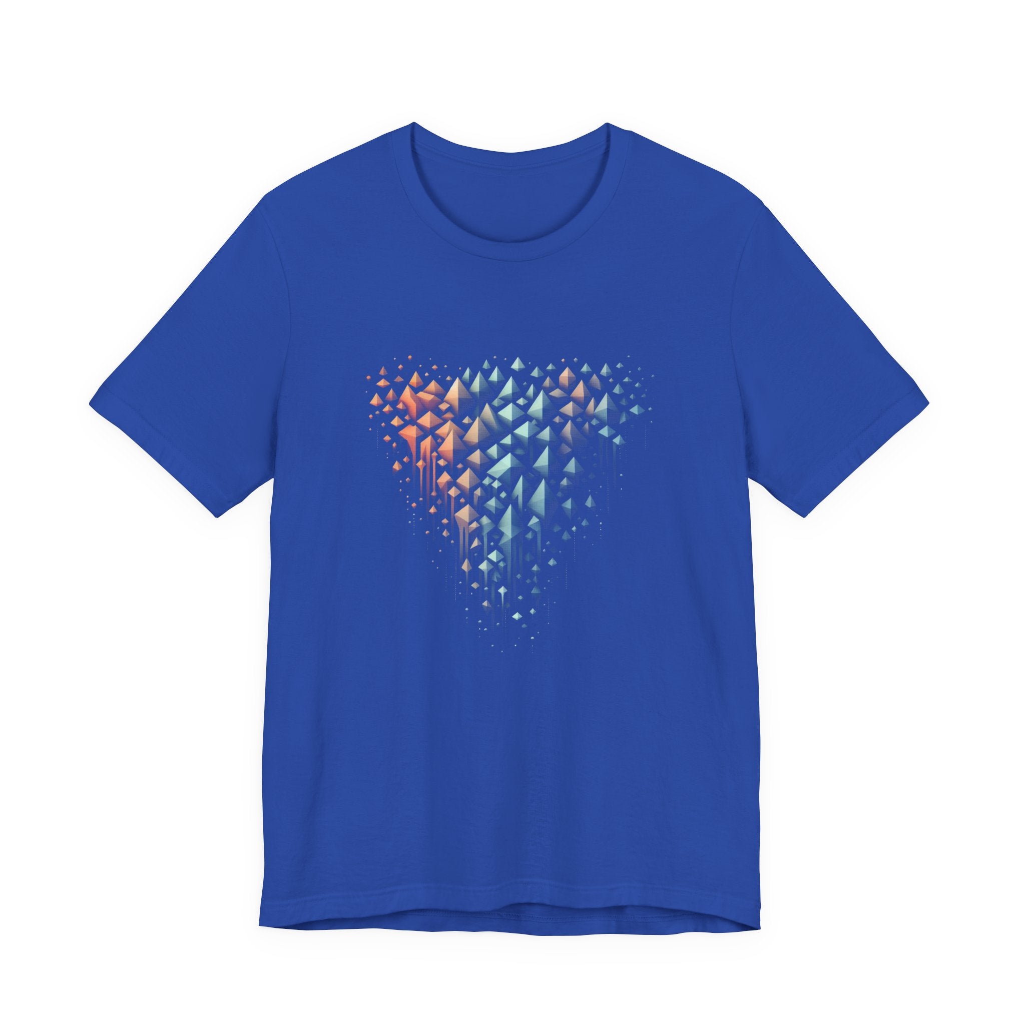 Triangle Cascade – Abstract Pyramid Alignment Graphic T-Shirt