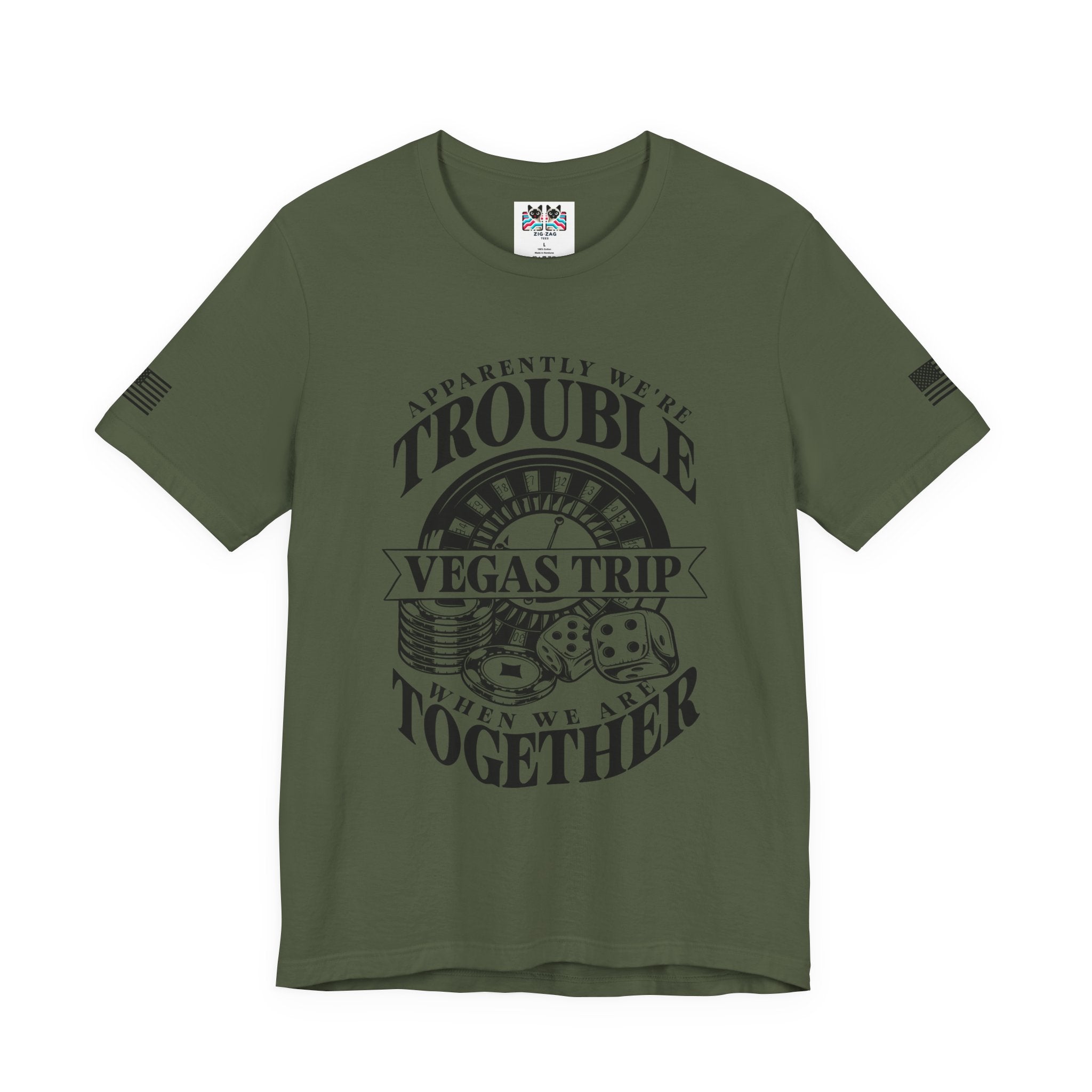 Apparently We're Trouble Vegas Trip T-Shirt – Funny Casino Group Matching Tee