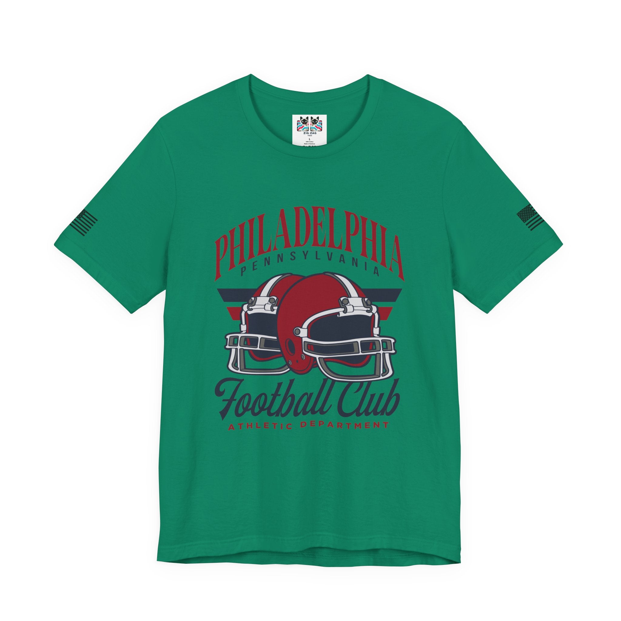 Philadelphia Pennsylvania Football Club T-Shirt – Athletic Department Dual Helmet Graphic Tee