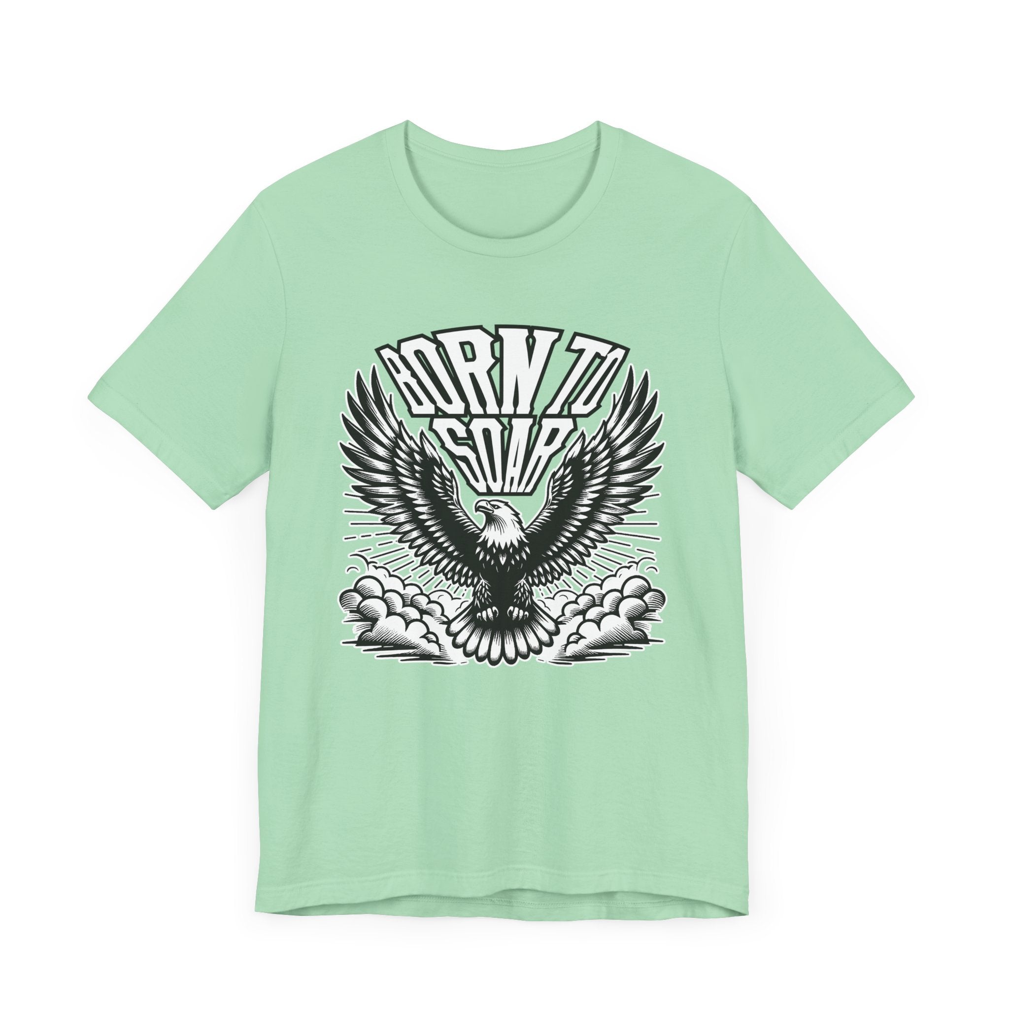 Born to Soar | Eagle with Wide Open Wings Above the Clouds T-Shirt