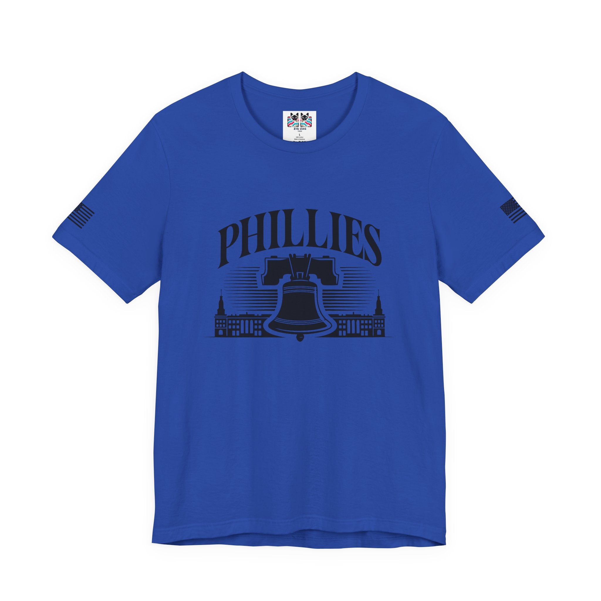 Phillies T-Shirt – Liberty Bell Philadelphia Skyline Arch Graphic Tee