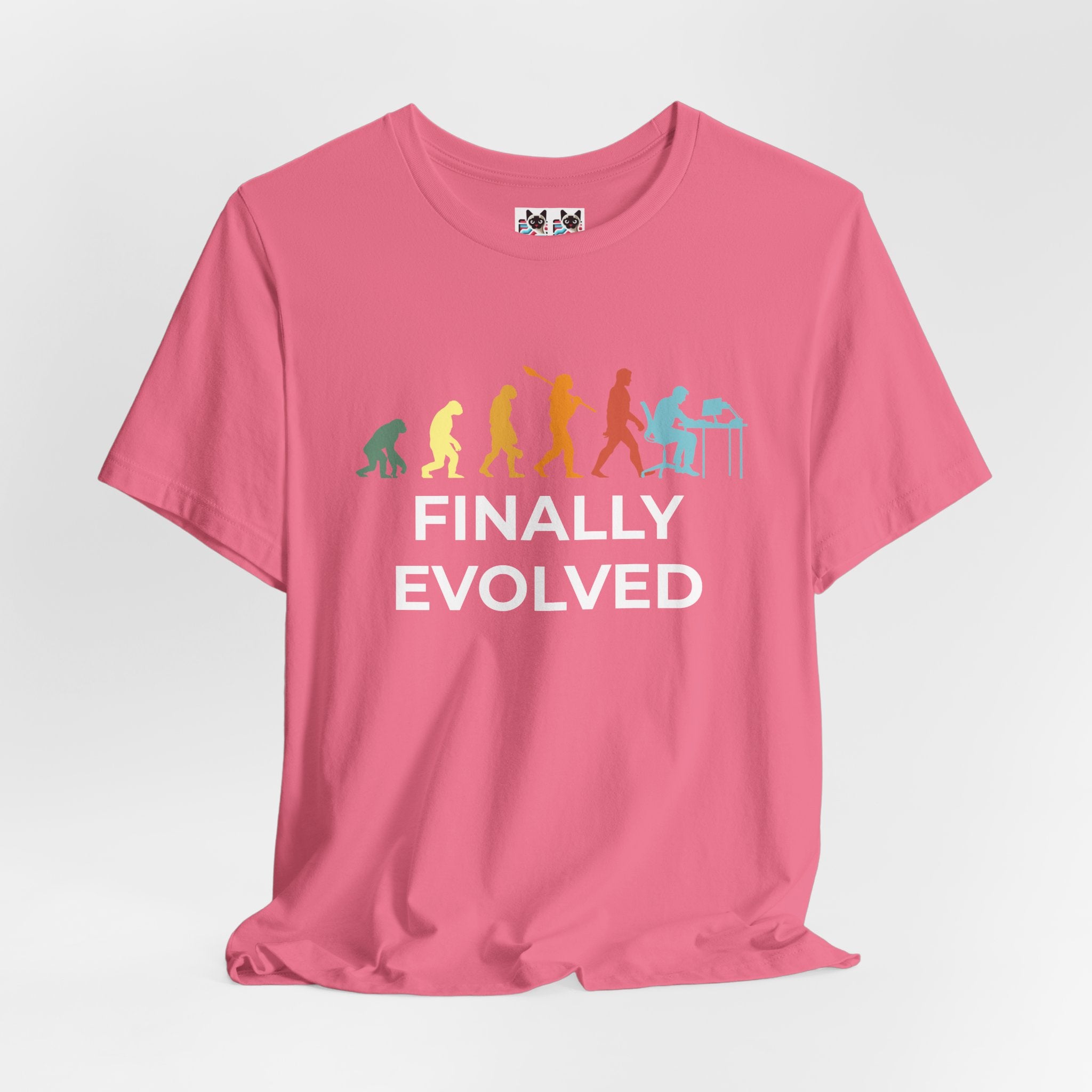 Custom T-Shirt - Evolution of Man to Computer User T-Shirt