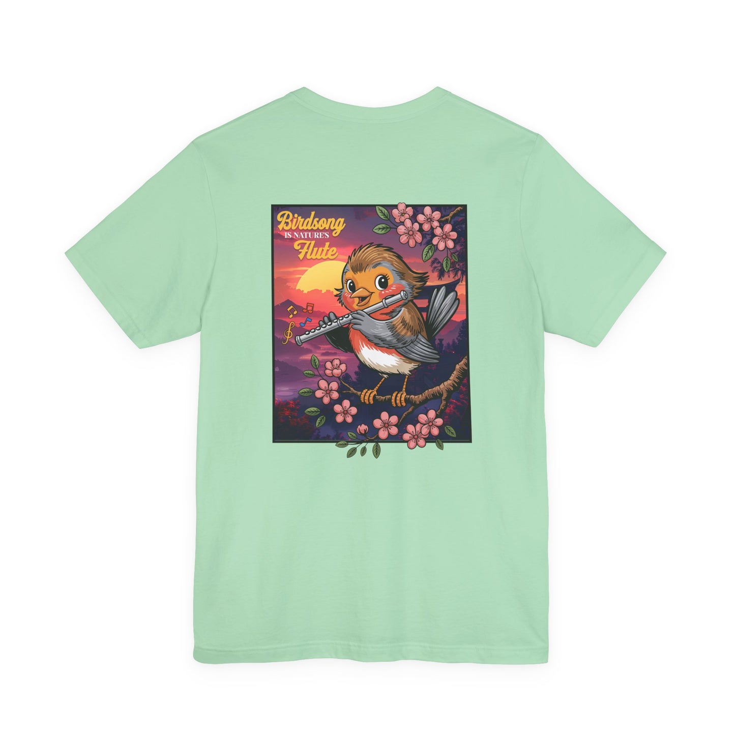 Bird Is Nature’s Flute Sunrise Music T-Shirt