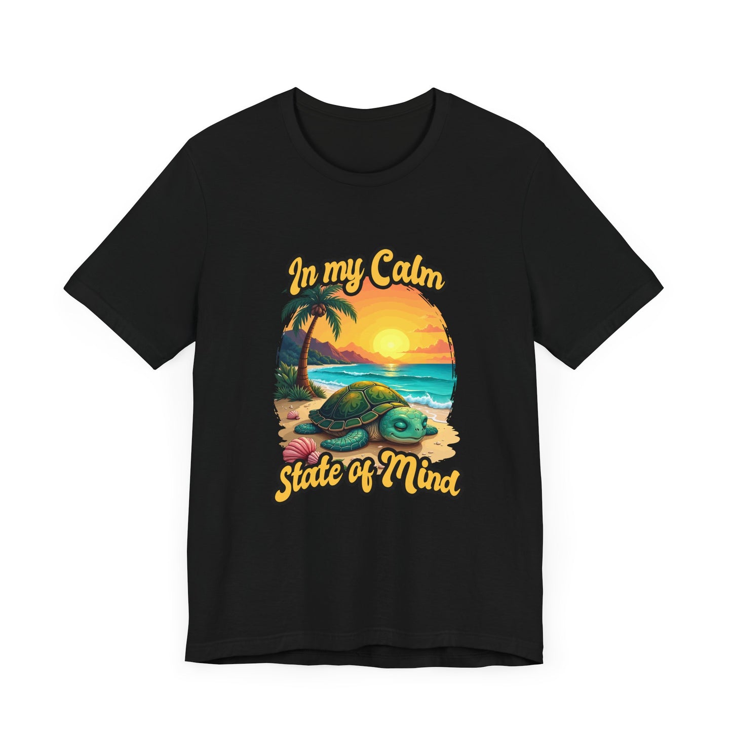 In My Calm State of Mind – Peaceful Tortoise Beach Sunset Graphic T-Shirt