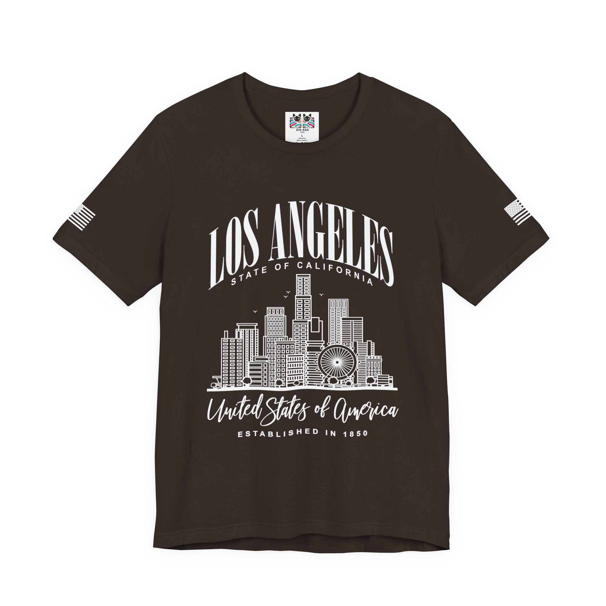 Los Angeles State of California T-Shirt – Skyline United States of America EST 1850 Tee