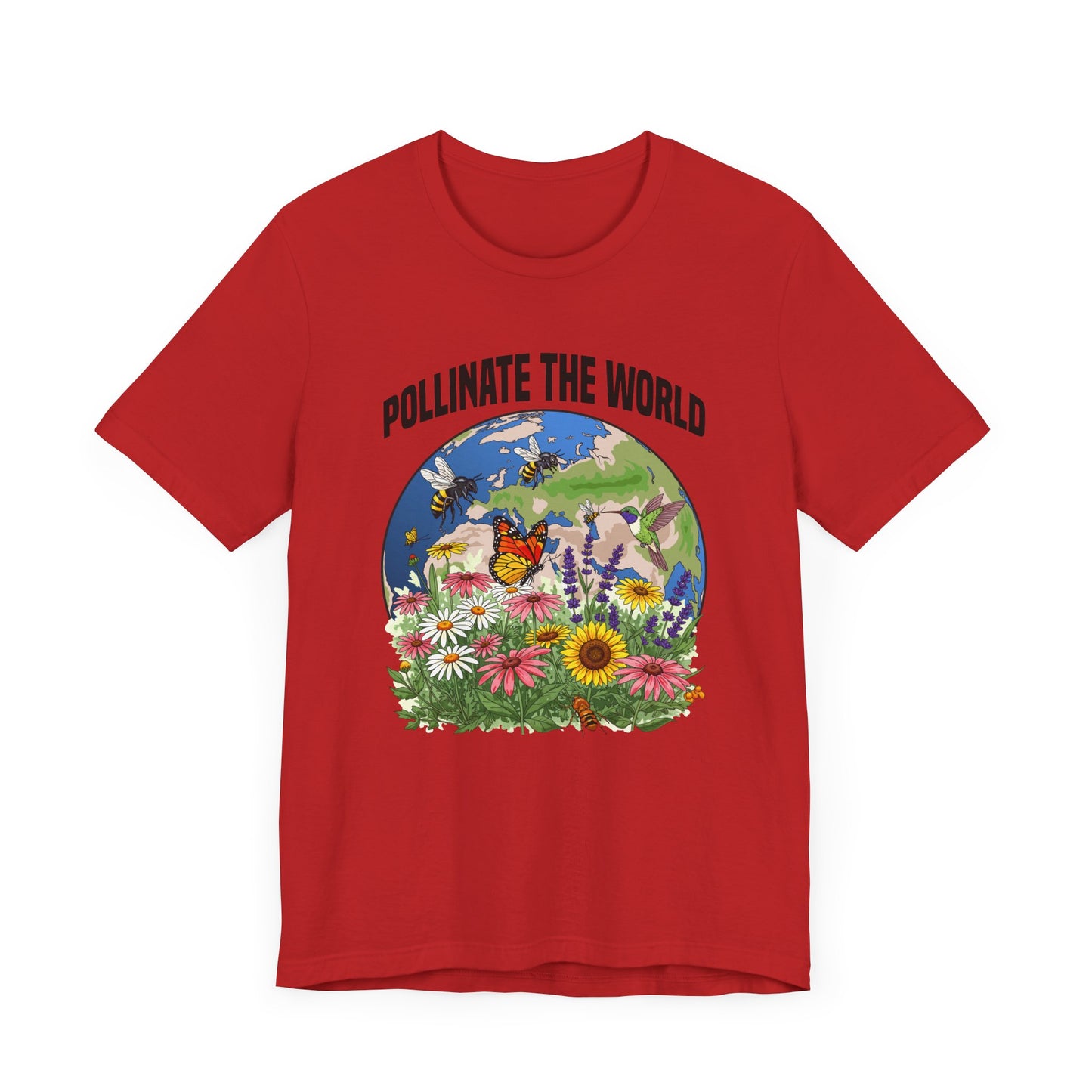 Nature’s MVP Pollinators Tee, Bee and Butterfly Shirt, Eco Awareness Graphic Tee, Garden Life Top, Wildlife Hero Gift