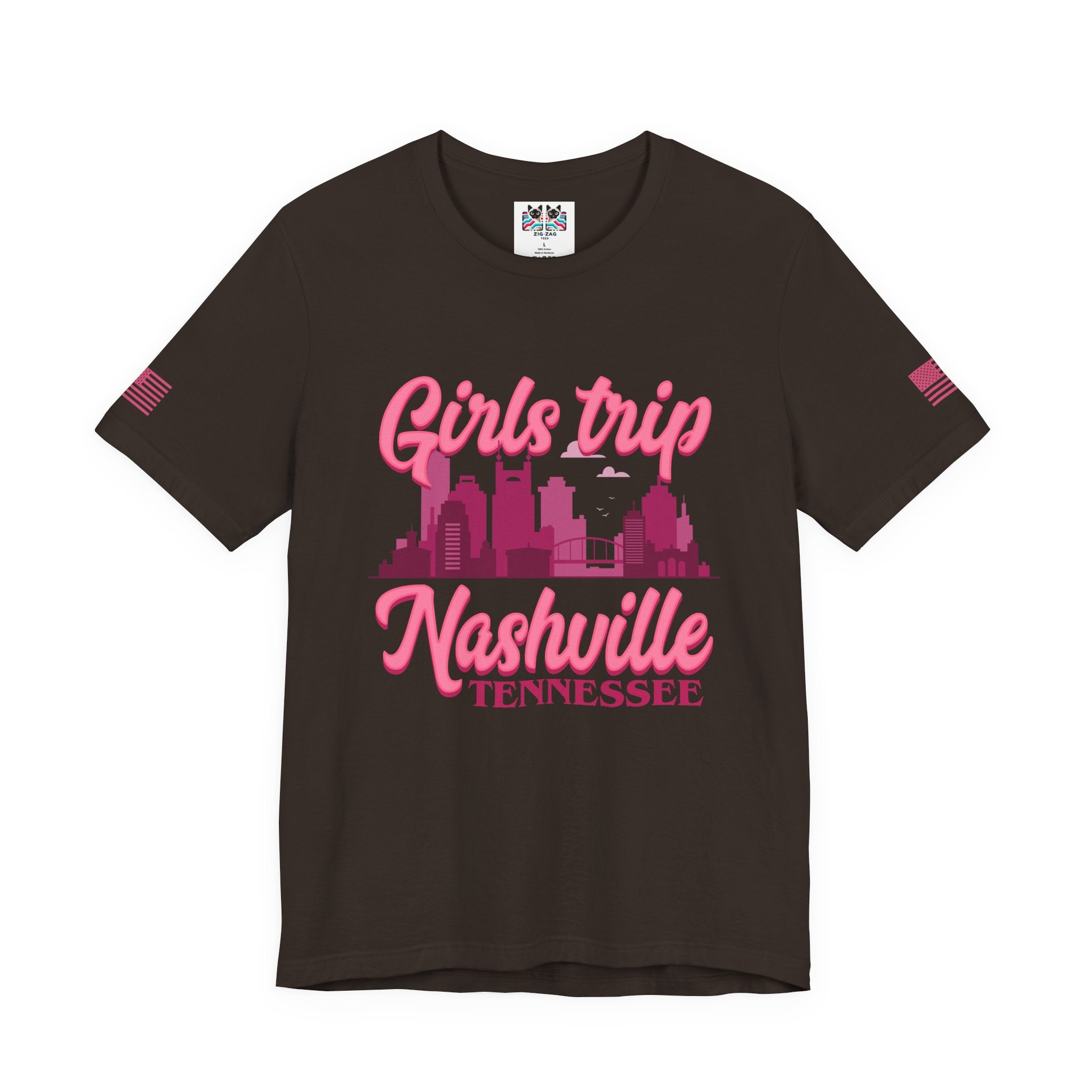 Girls Trip Nashville Tennessee T-Shirt – Retro Script Skyline Graphic Tee