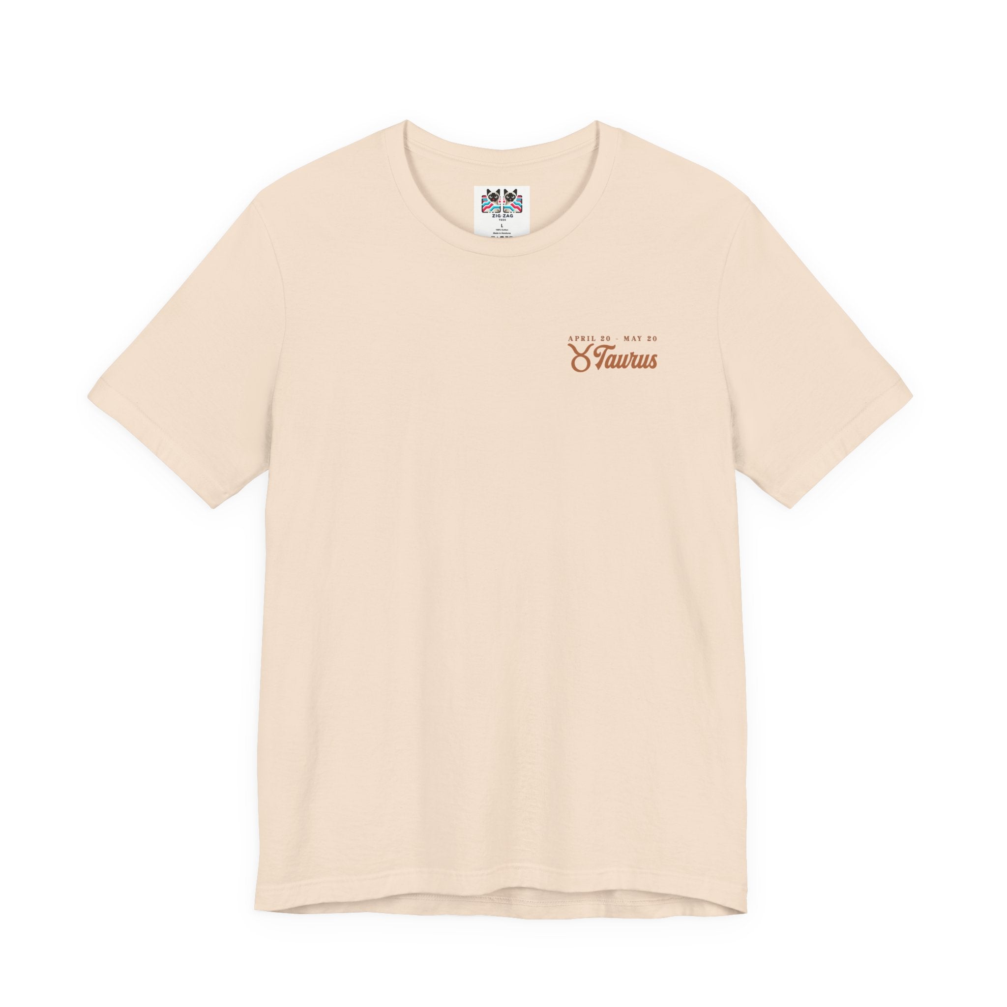 Taurus Zodiac T-Shirt – Patient as the Earth Persistent as the Seasons with astrological wheel
