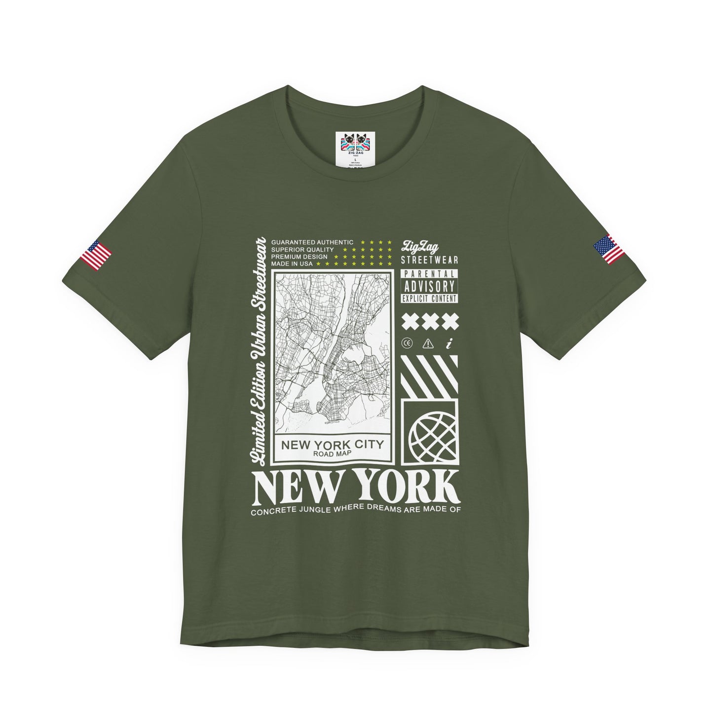 New York City Road Map T-Shirt - Limited Edition Urban Streetwear NYC Map Design