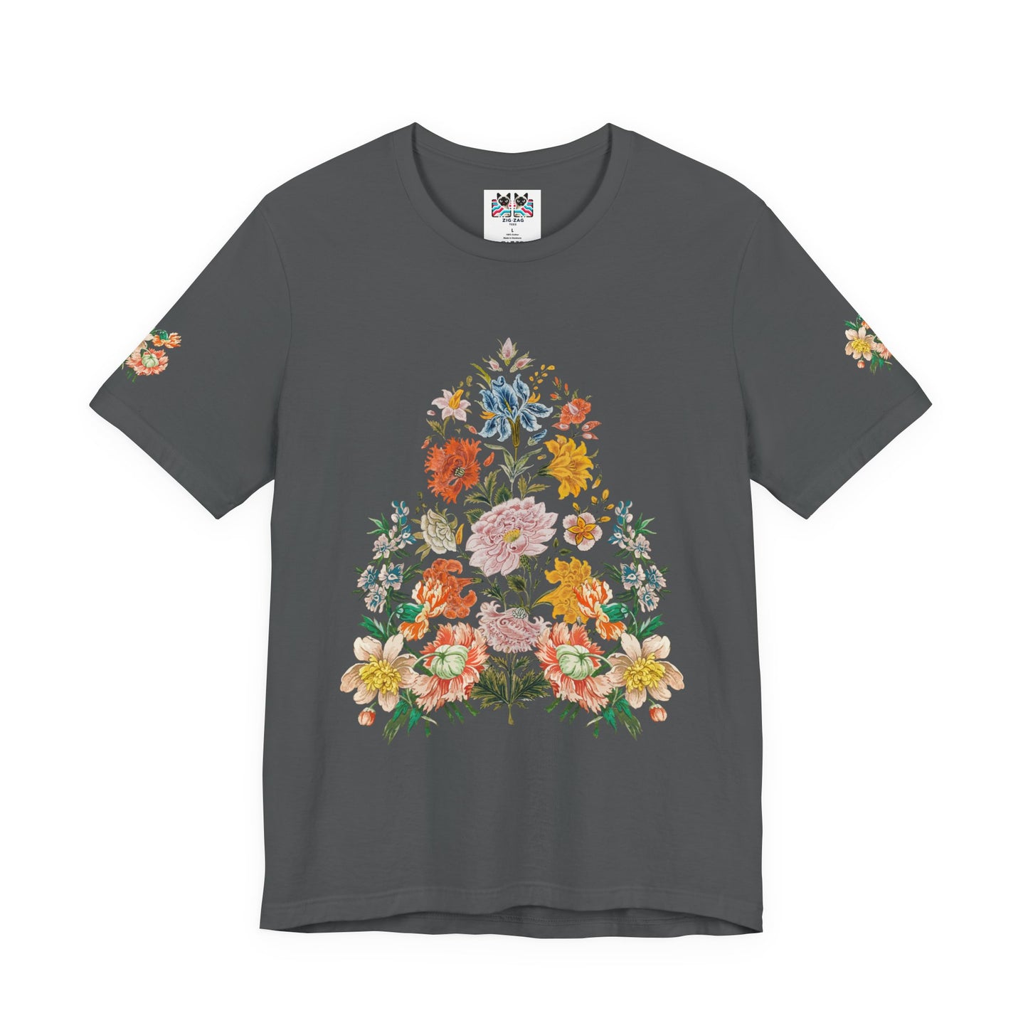 Vintage Botanical Floral T-Shirt – Wildflower Triangle Garden Art Graphic Tee