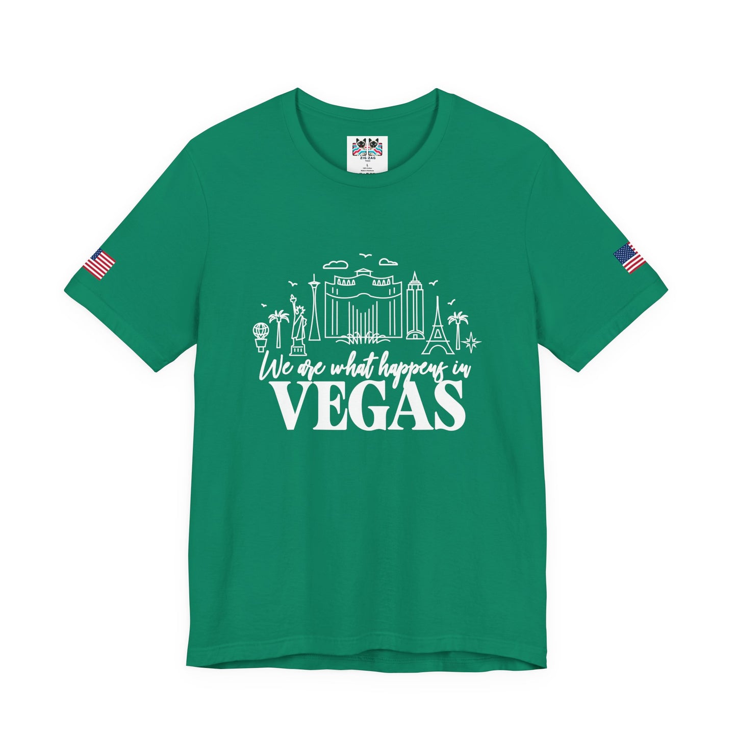 We Are What Happens in Vegas T-Shirt - Group Trip Friends Party Nevada Design