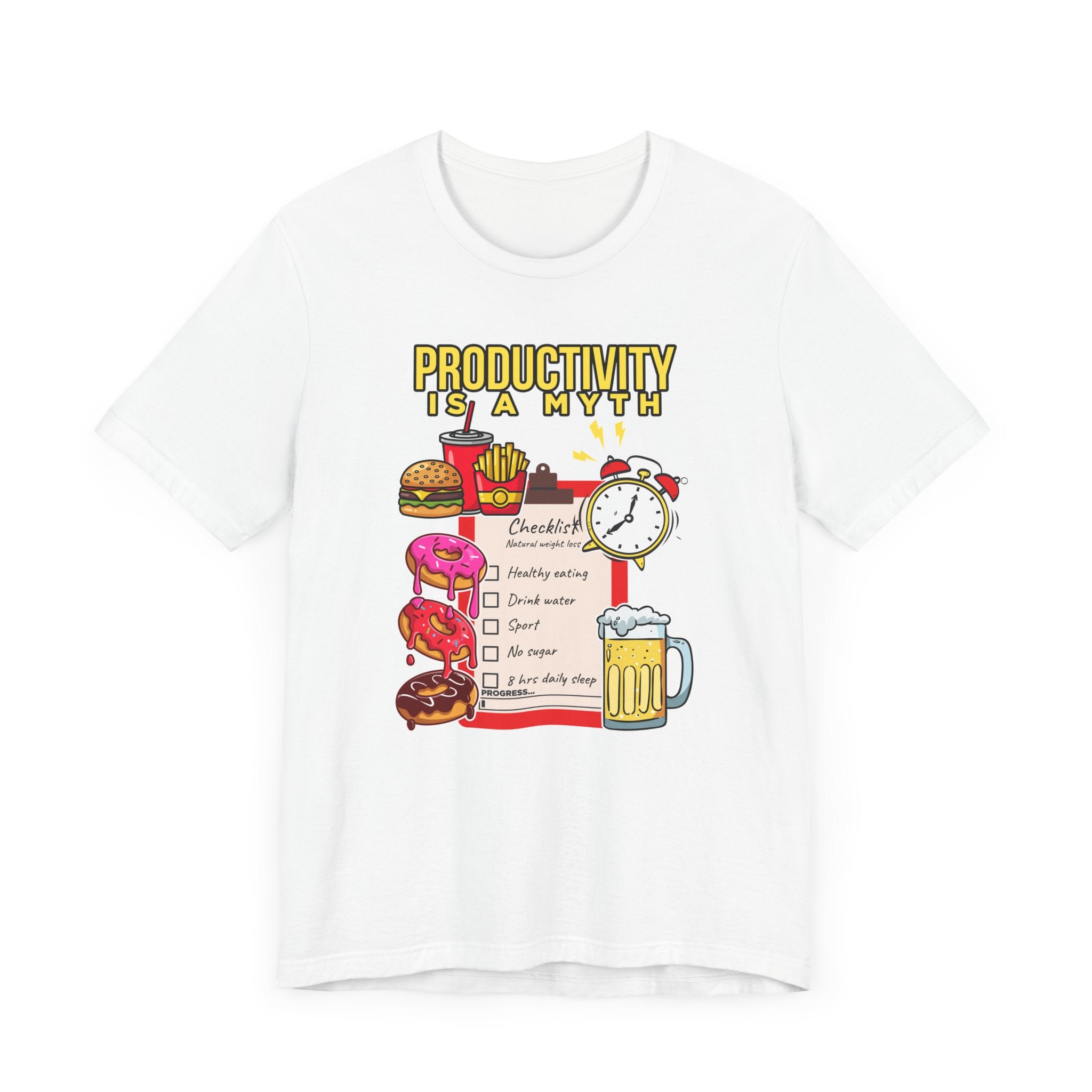 Productivity is a Myth Tee, Anti Hustle Culture Shirt, Lazy Life Graphic, Satirical Work Message Top, Modern Mindset Gift