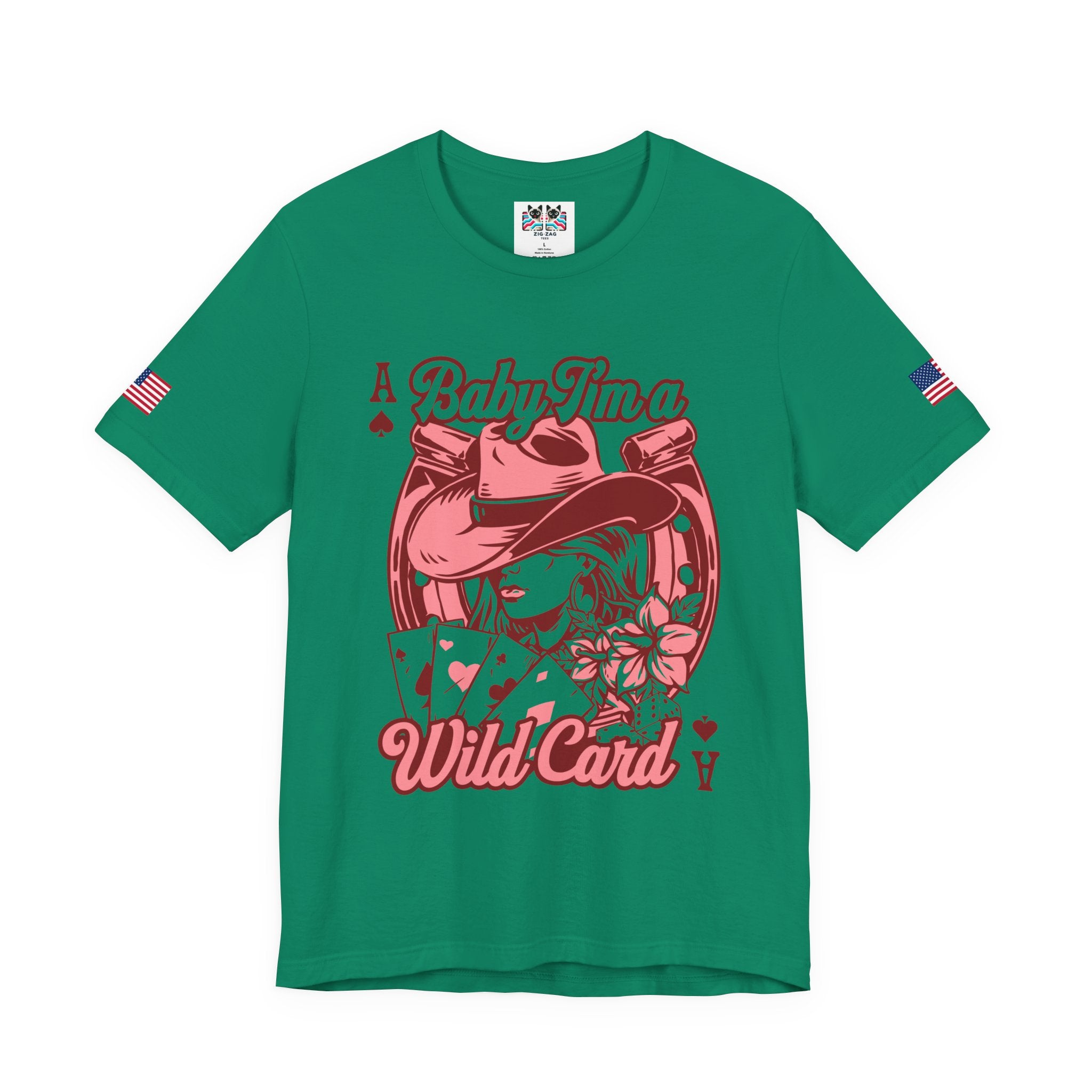 Baby I'm a Wild Card T-Shirt – Western Cowgirl Ace Playing Card Casino Tee