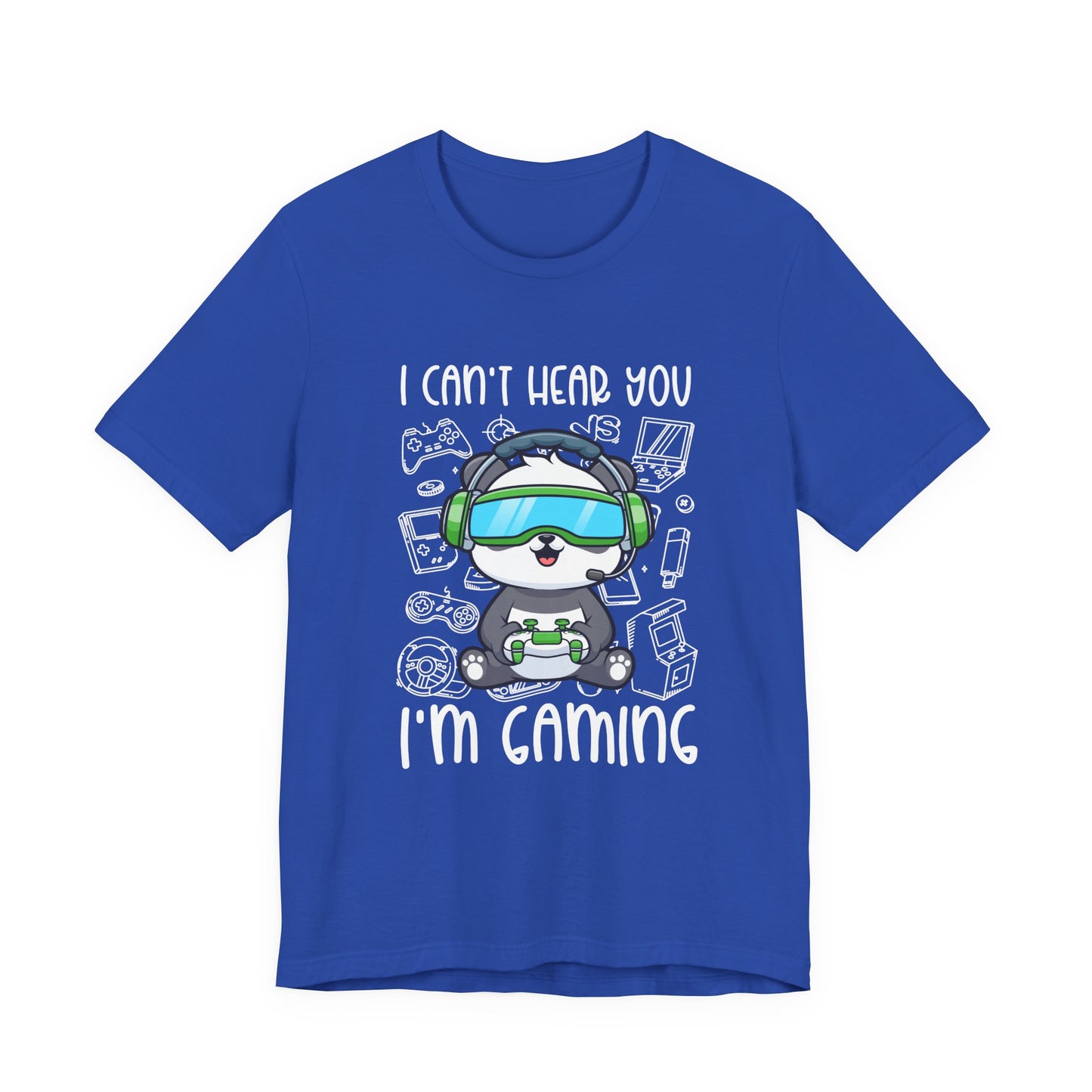 I Can’t Hear You I’m Gaming T-Shirt – Cute Puppy Gamer Headset Graphic Tee