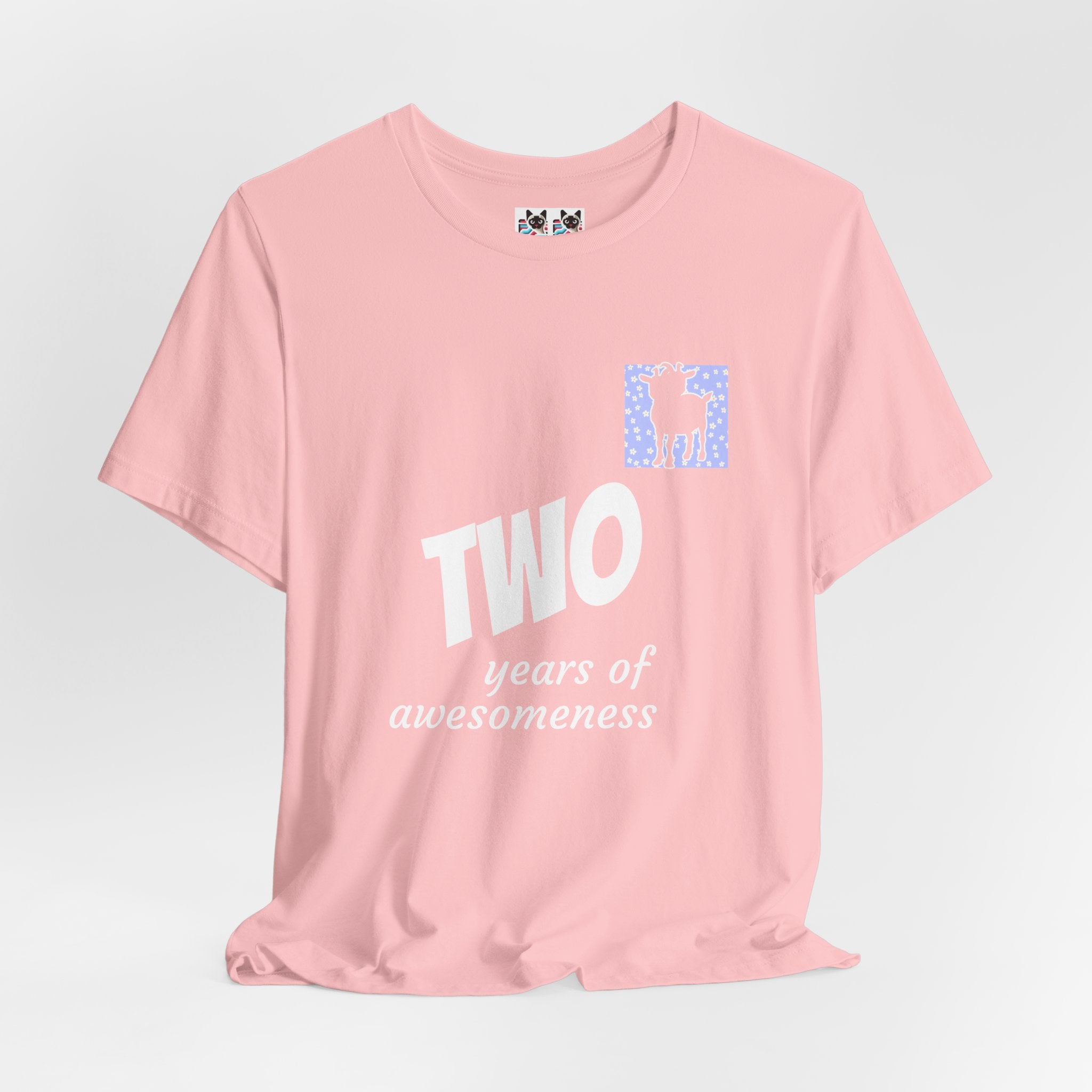 Custom T-Shirt - Double-Headed Goat Outline Graphic T-Shirt