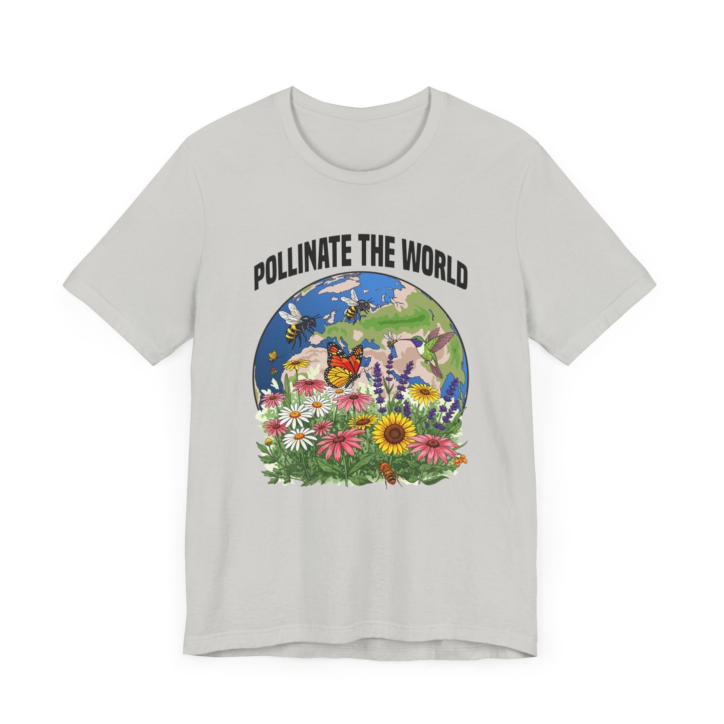 Nature’s MVP Pollinators Tee, Bee and Butterfly Shirt, Eco Awareness Graphic Tee, Garden Life Top, Wildlife Hero Gift