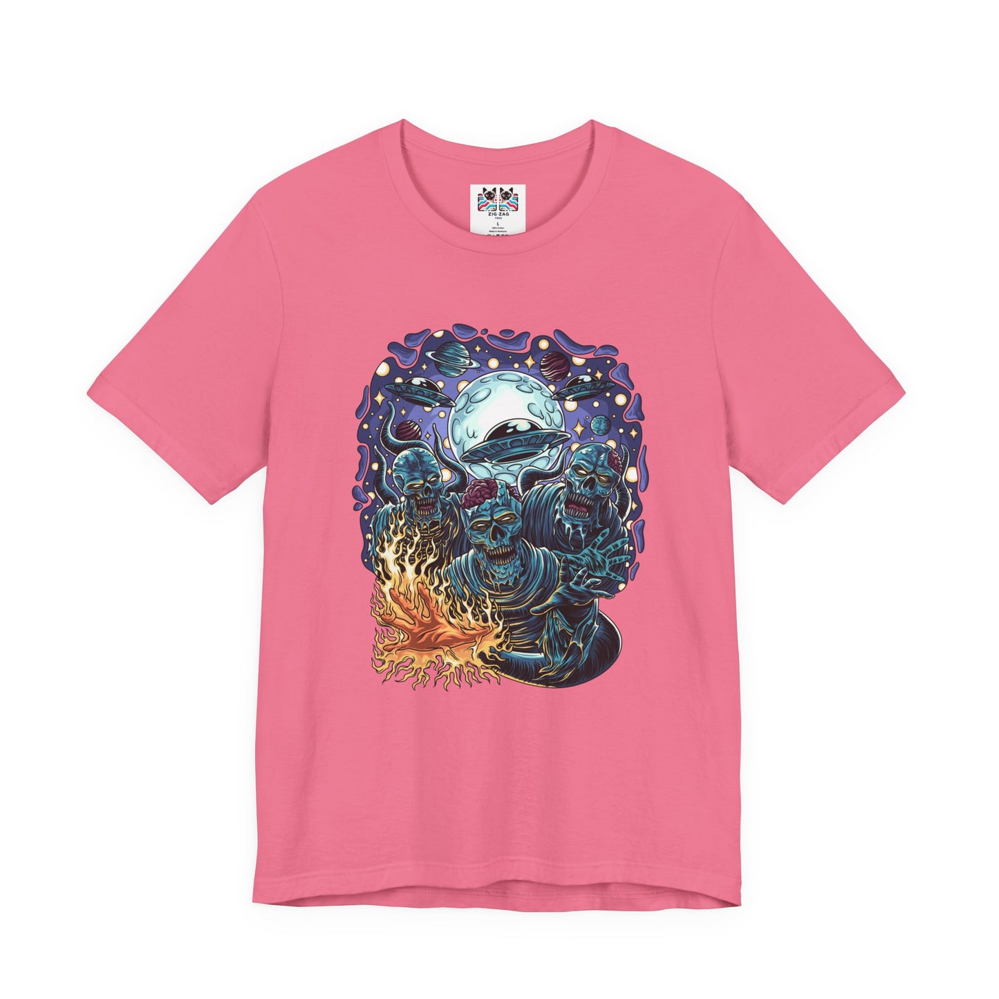Cosmic Zombies vs Deep Sea Cthulhu Horror T-Shirt