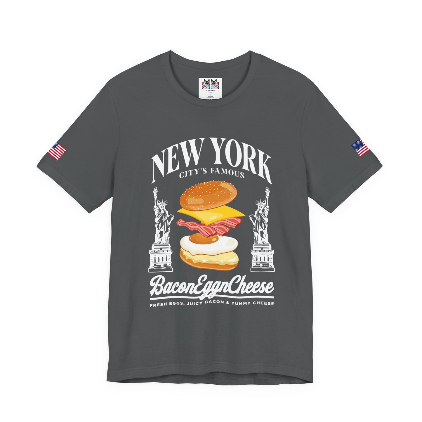 New York Bacon Egg Cheese T-Shirt - NYC Bodega Breakfast Sandwich Food Humor