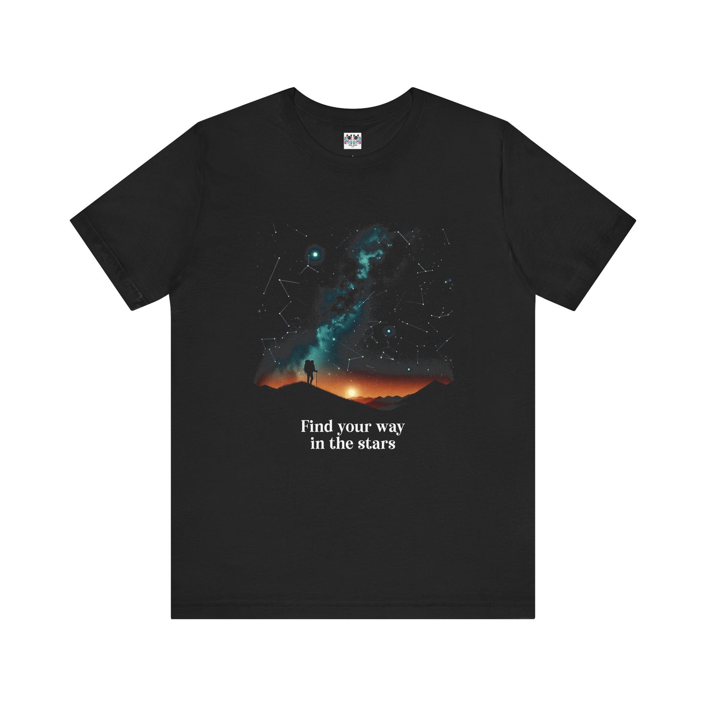 Starry Night Hiker Find Your Way in the Stars T-Shirt