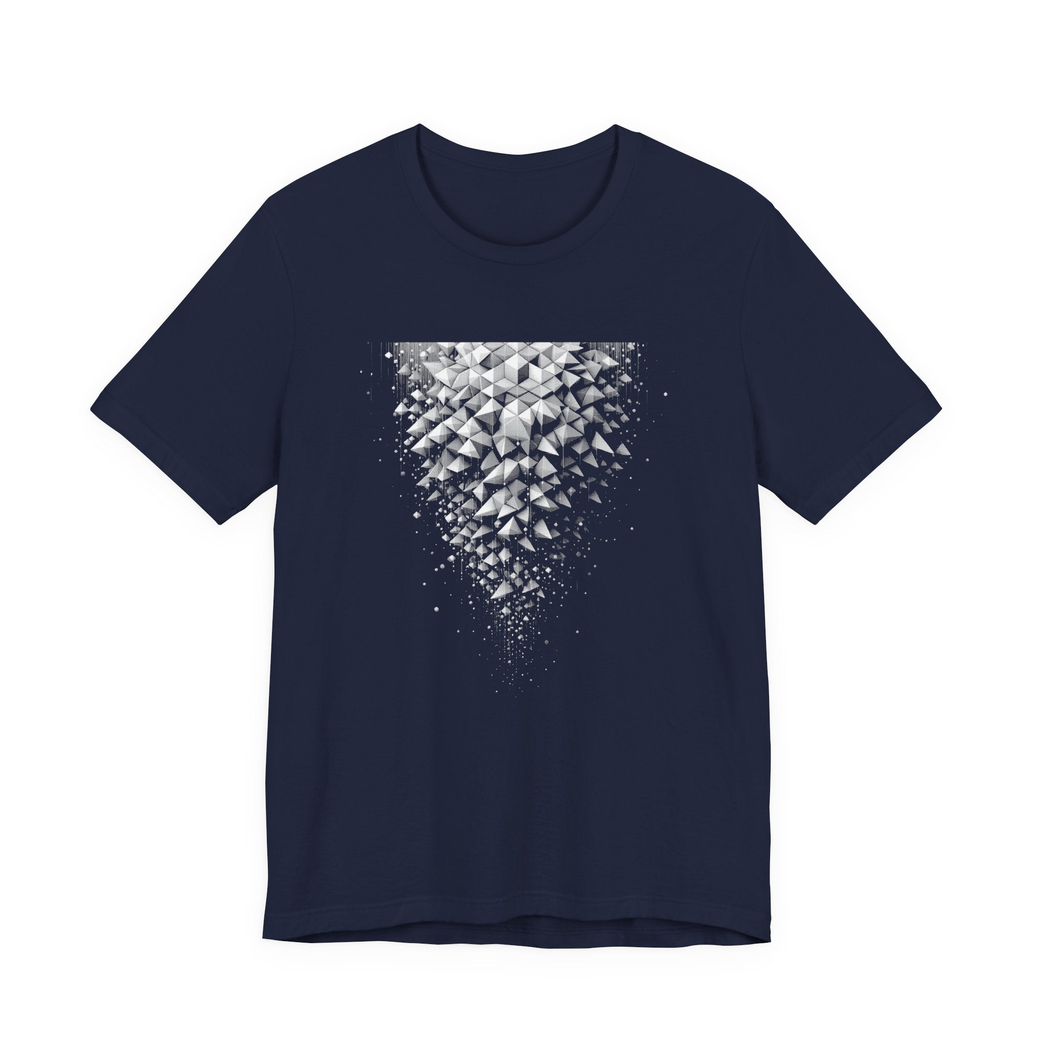 Hexagonal Flow – Falling Hexagon Pattern Graphic T-Shirt