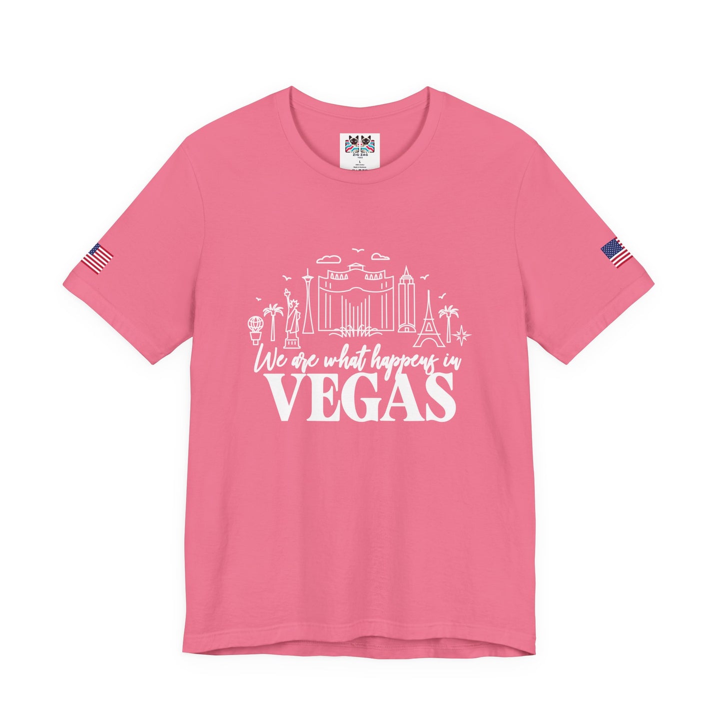 We Are What Happens in Vegas T-Shirt - Group Trip Friends Party Nevada Design
