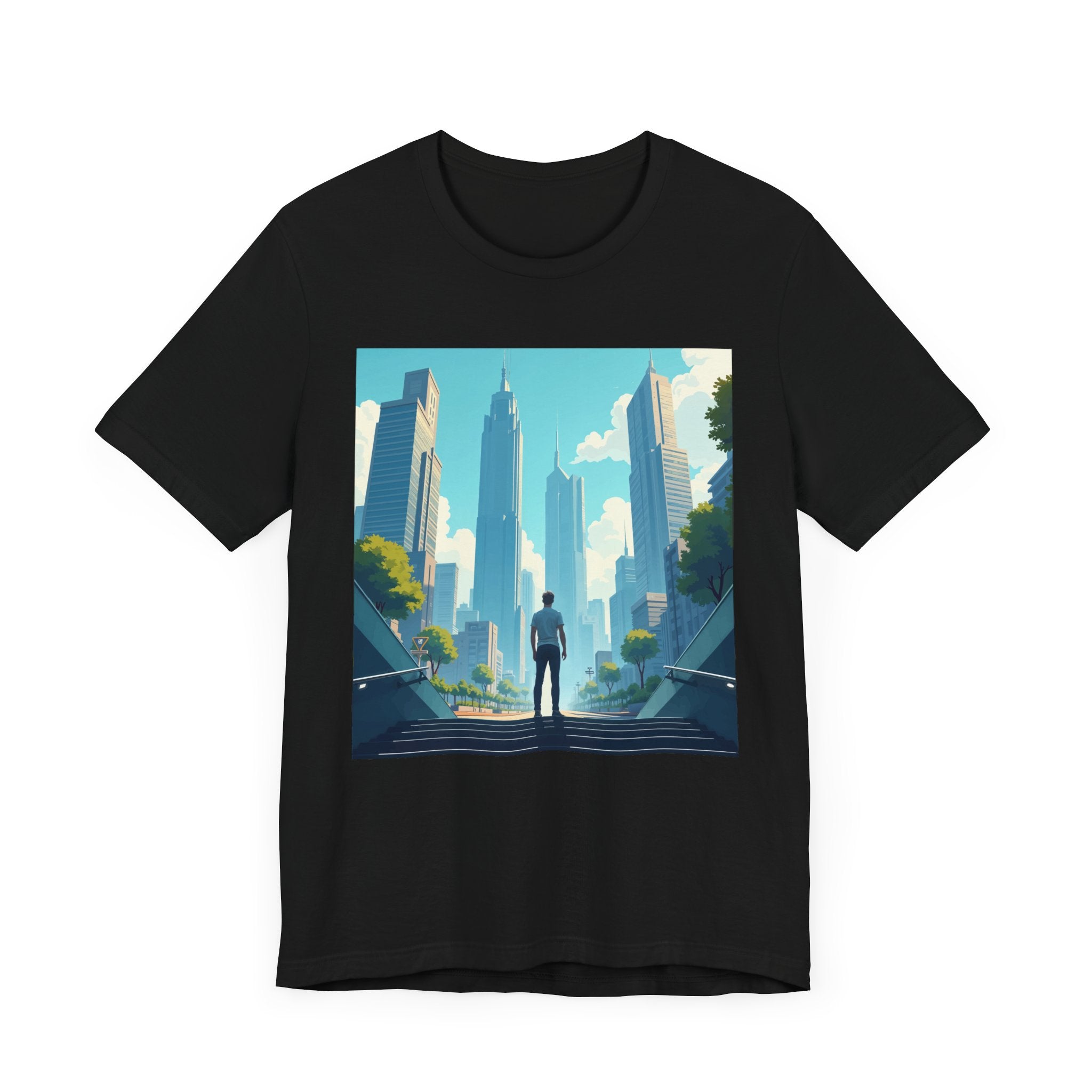 Subways and Skylines Urban Dream Graphic Tee for Big City Thinkers Who See Beauty in Buildings Movement and the Buzz of the Metro