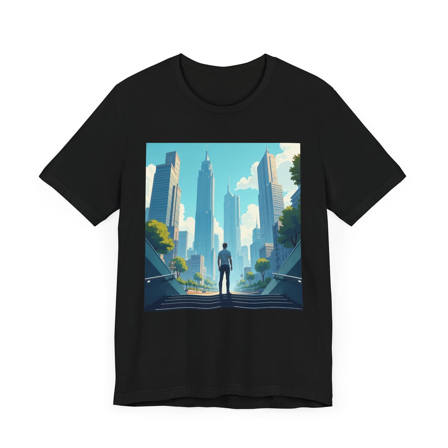 Subways and Skylines Urban Dream Graphic Tee for Big City Thinkers Who See Beauty in Buildings Movement and the Buzz of the Metro