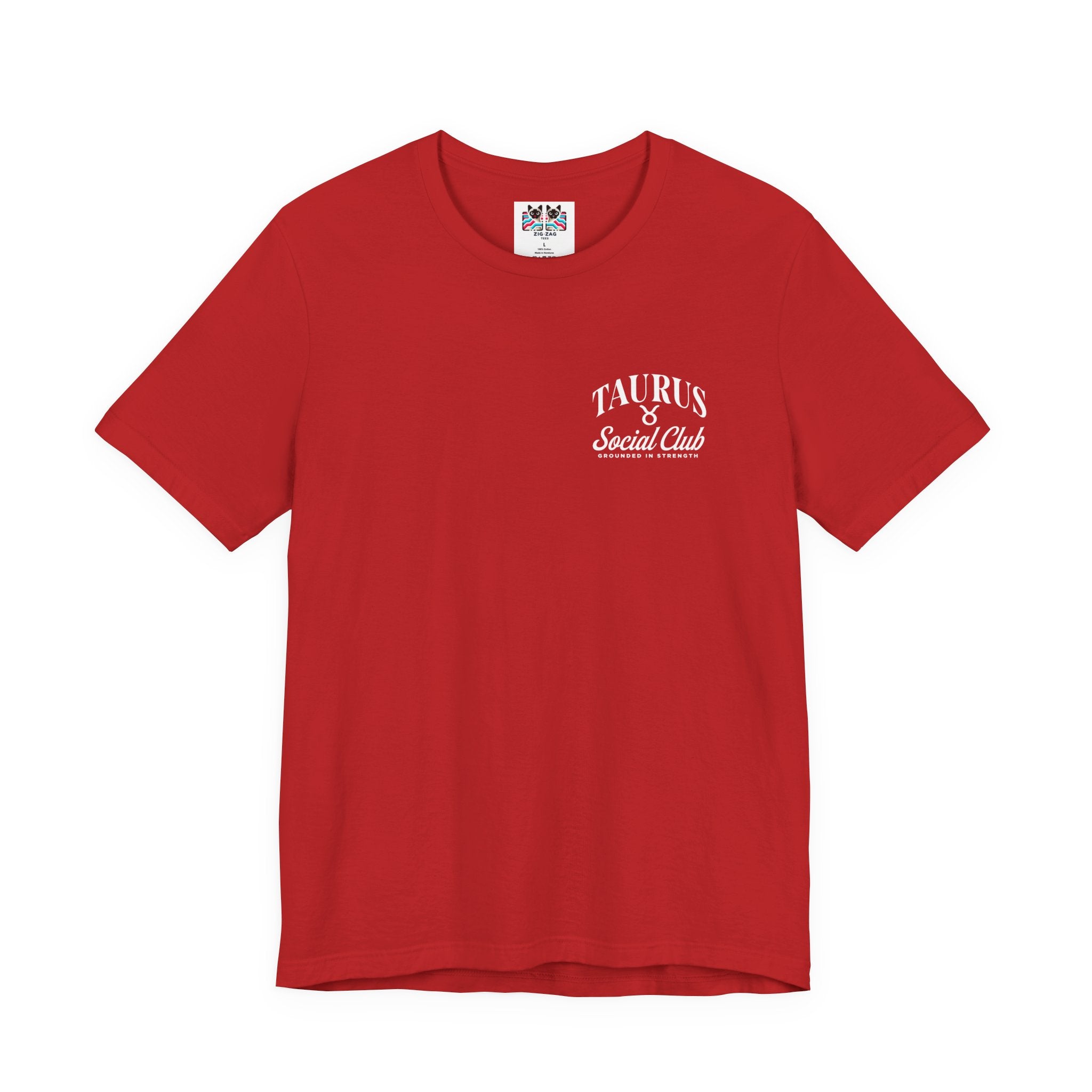 Taurus Zodiac T-Shirt – Bull Head with Astrological Wheel and Earth Element