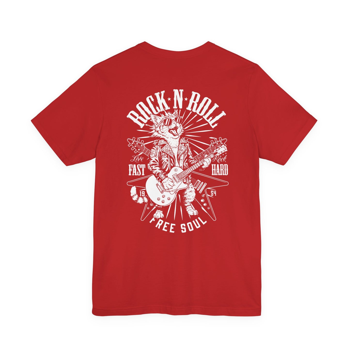 ROCK-N-ROLL Fast Hard – Cat Guitarist Tee