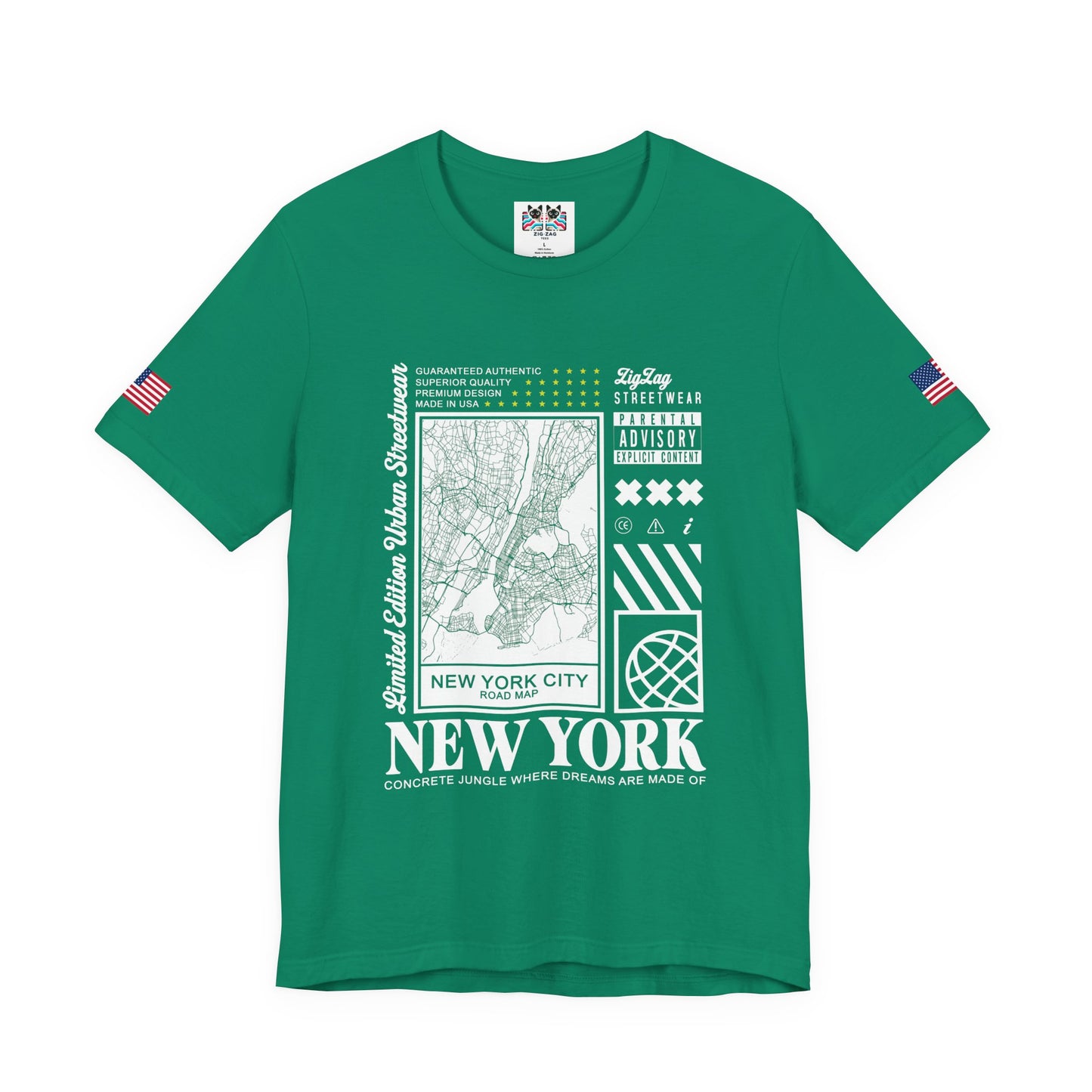 New York City Road Map T-Shirt - Limited Edition Urban Streetwear NYC Map Design