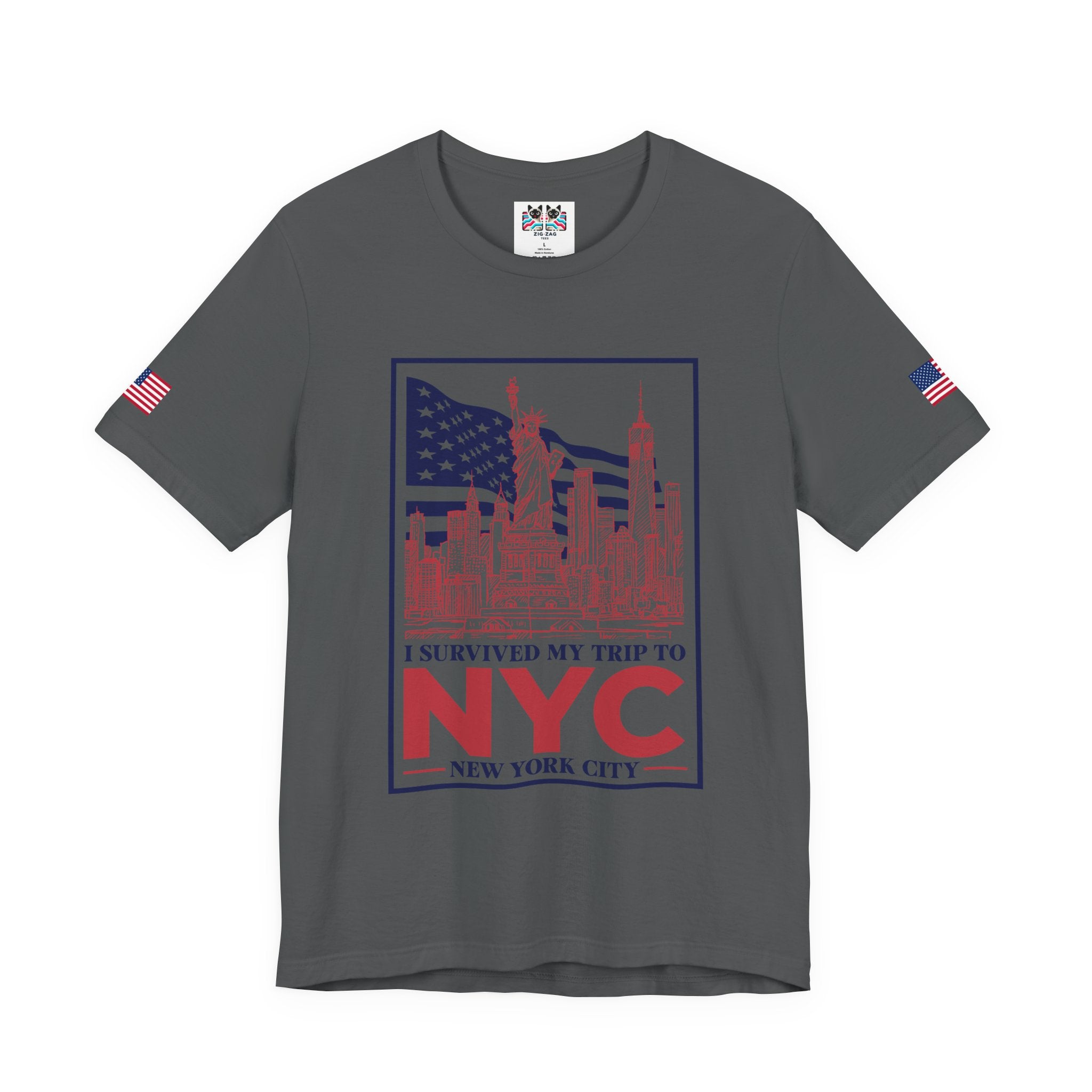 I Survived My Trip to NYC T-Shirt - Funny New York City Skyline Souvenir Design