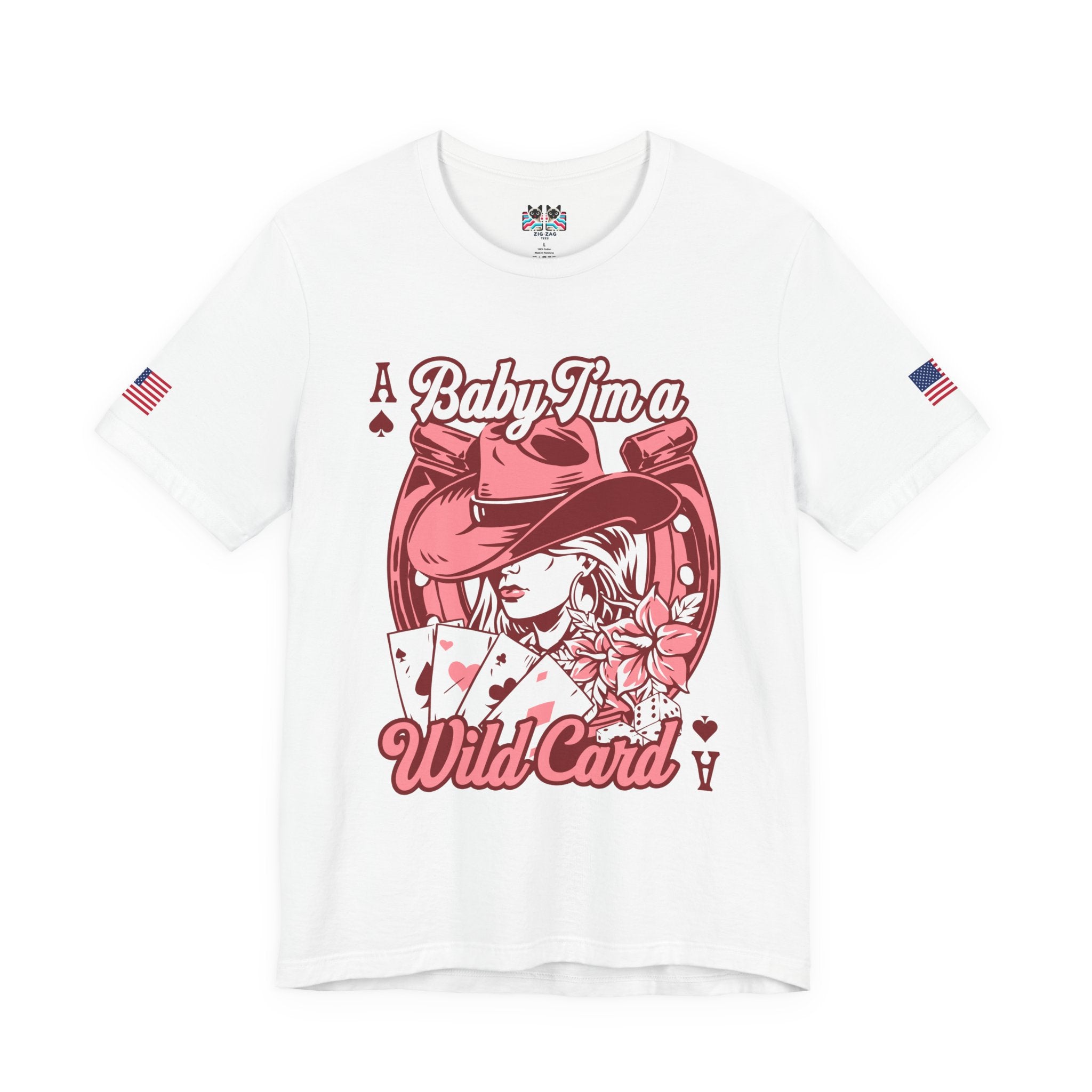 Baby I'm a Wild Card T-Shirt – Western Cowgirl Ace Playing Card Casino Tee