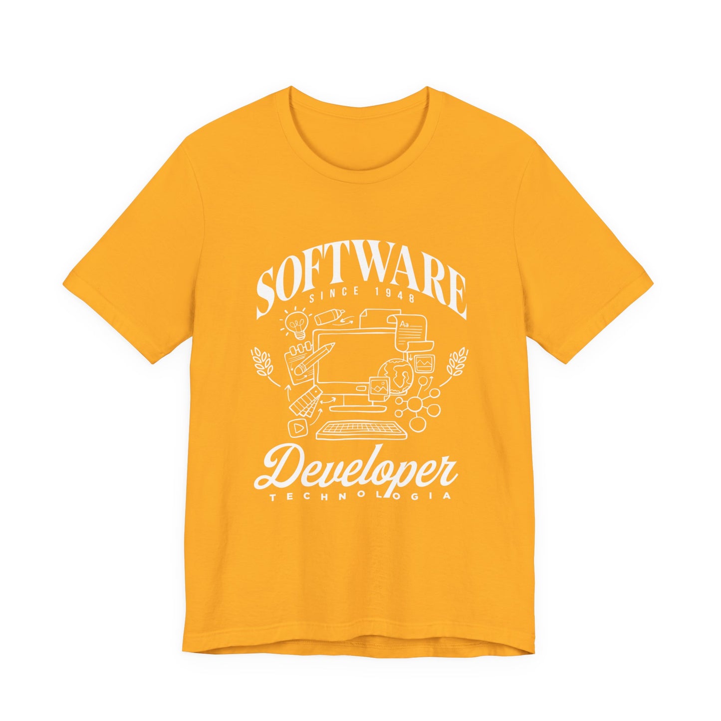 Software Developer Technologia Tshirt – Office Essentials Outline Design