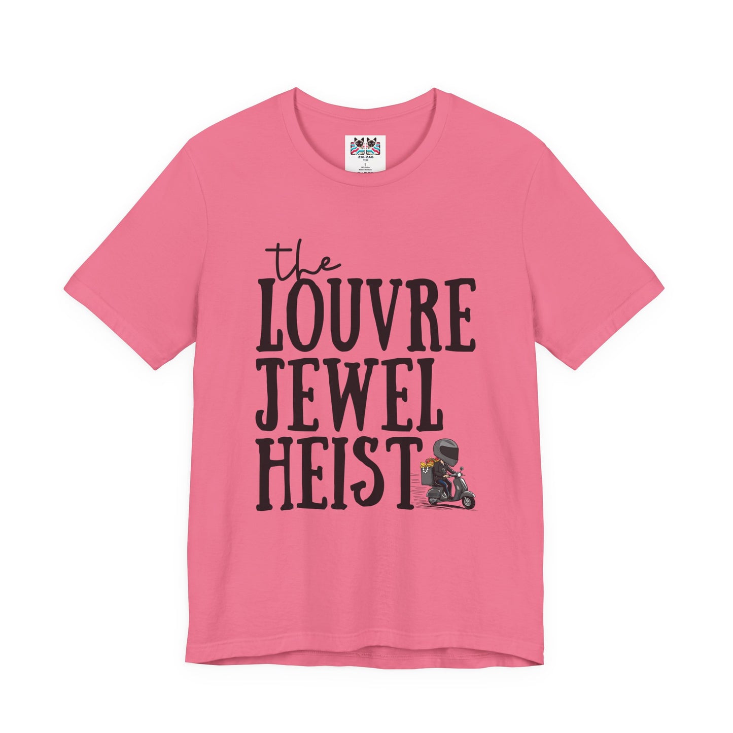 The Louvre Jewel Heist – Paris Heist Humor [Black Text] T-Shirt