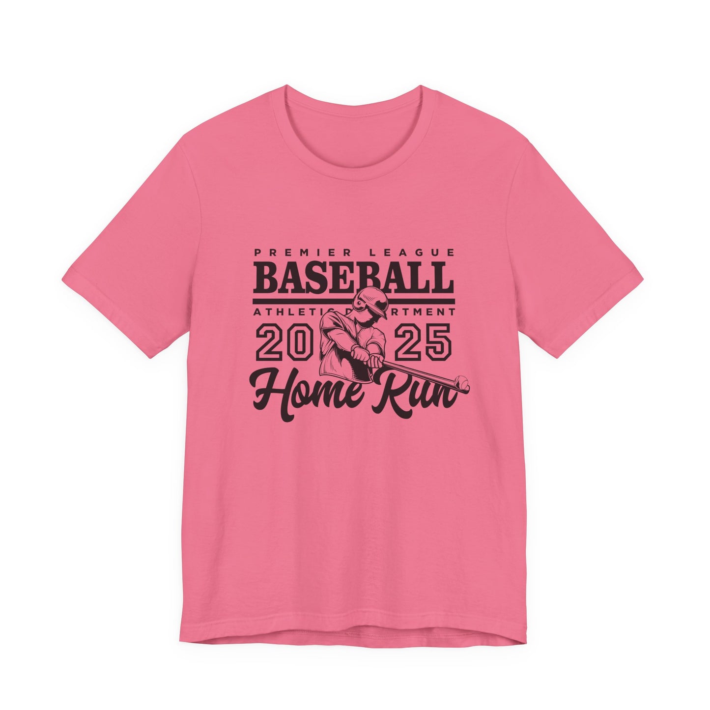 Baseball tshirt - Premier League Basebal l2025 HomeRun Tshirt Baseball Player Graphic with Bold Text Background