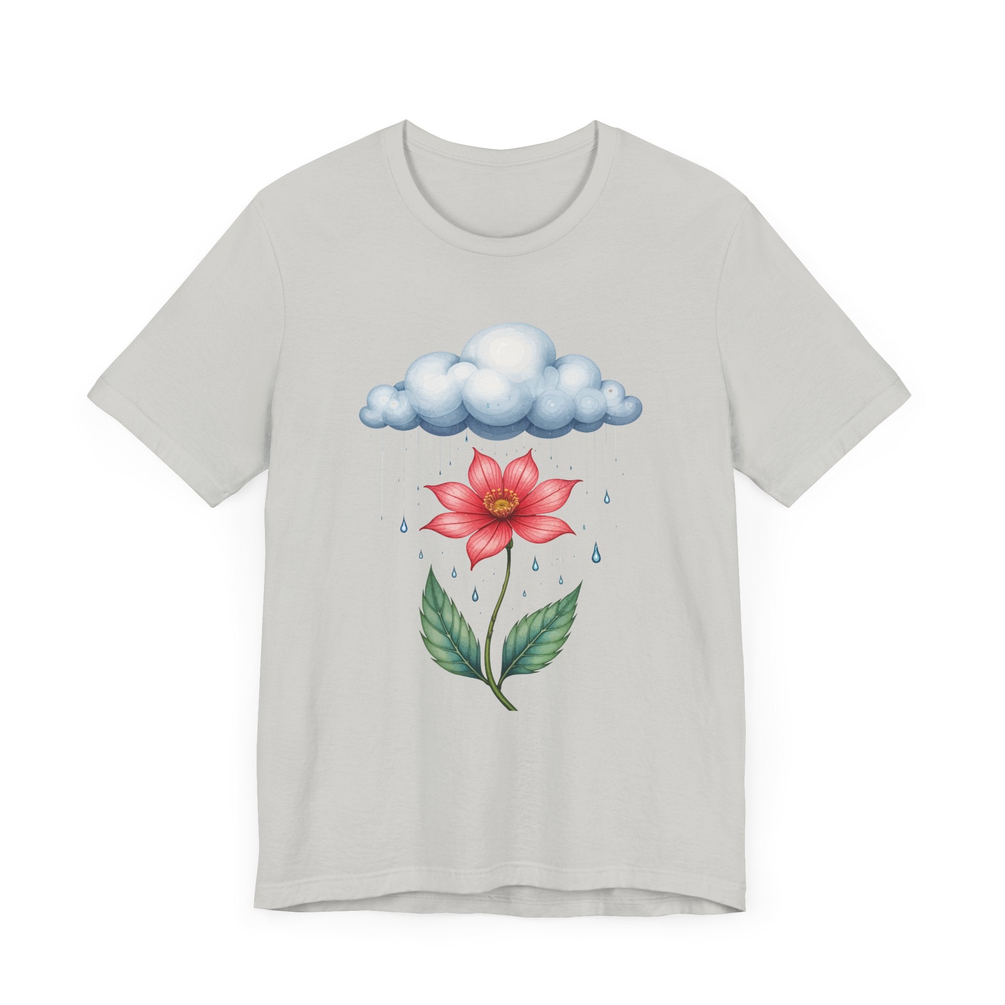 No Rain No Flowers Shirt Uplifting Growth Message Tee for Resilient Souls Who Know That Every Storm Brings Something Beautiful to Bloom
